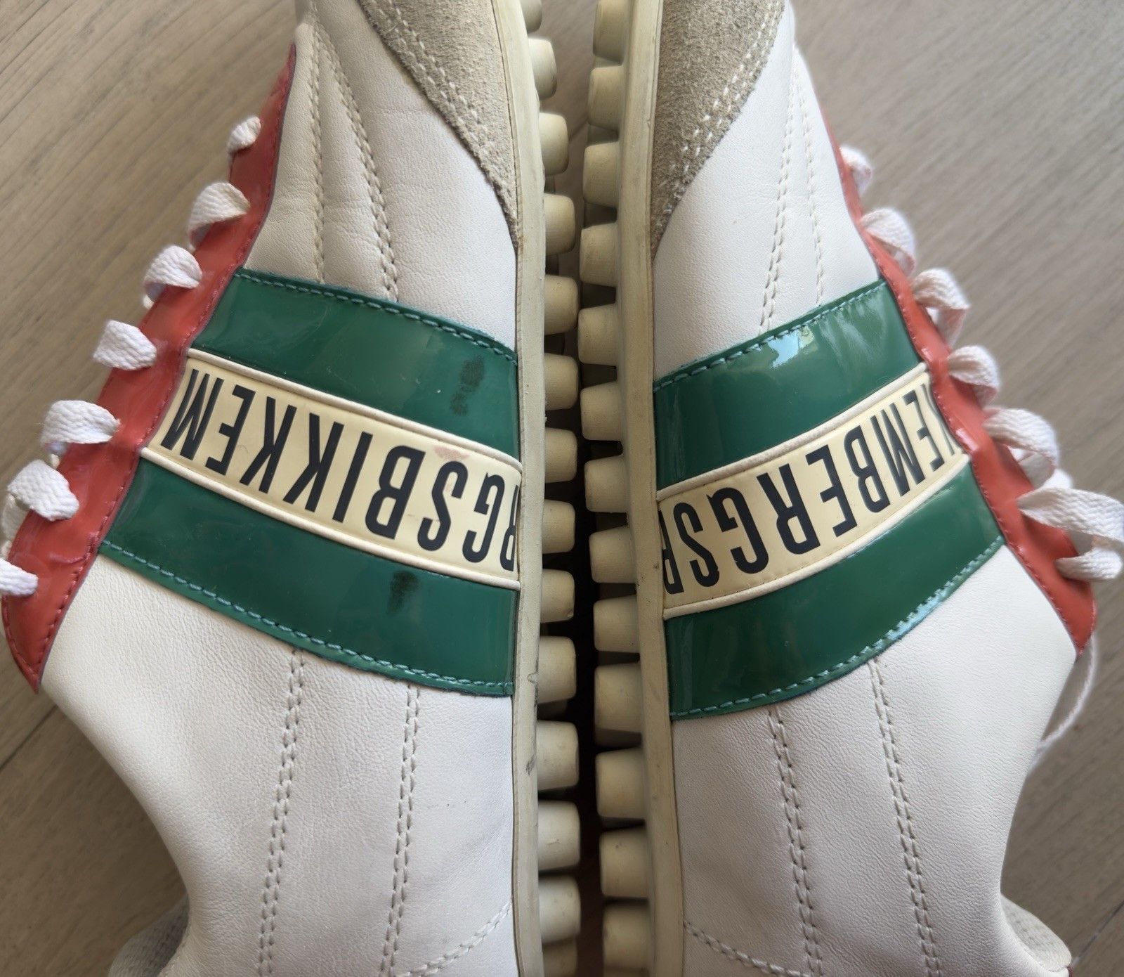 Dirk Bikkembergs Dirk Bikkembergs Womens White Leather Sneakers Shoes Y2k Size US 9 / IT 39 - 12 Thumbnail