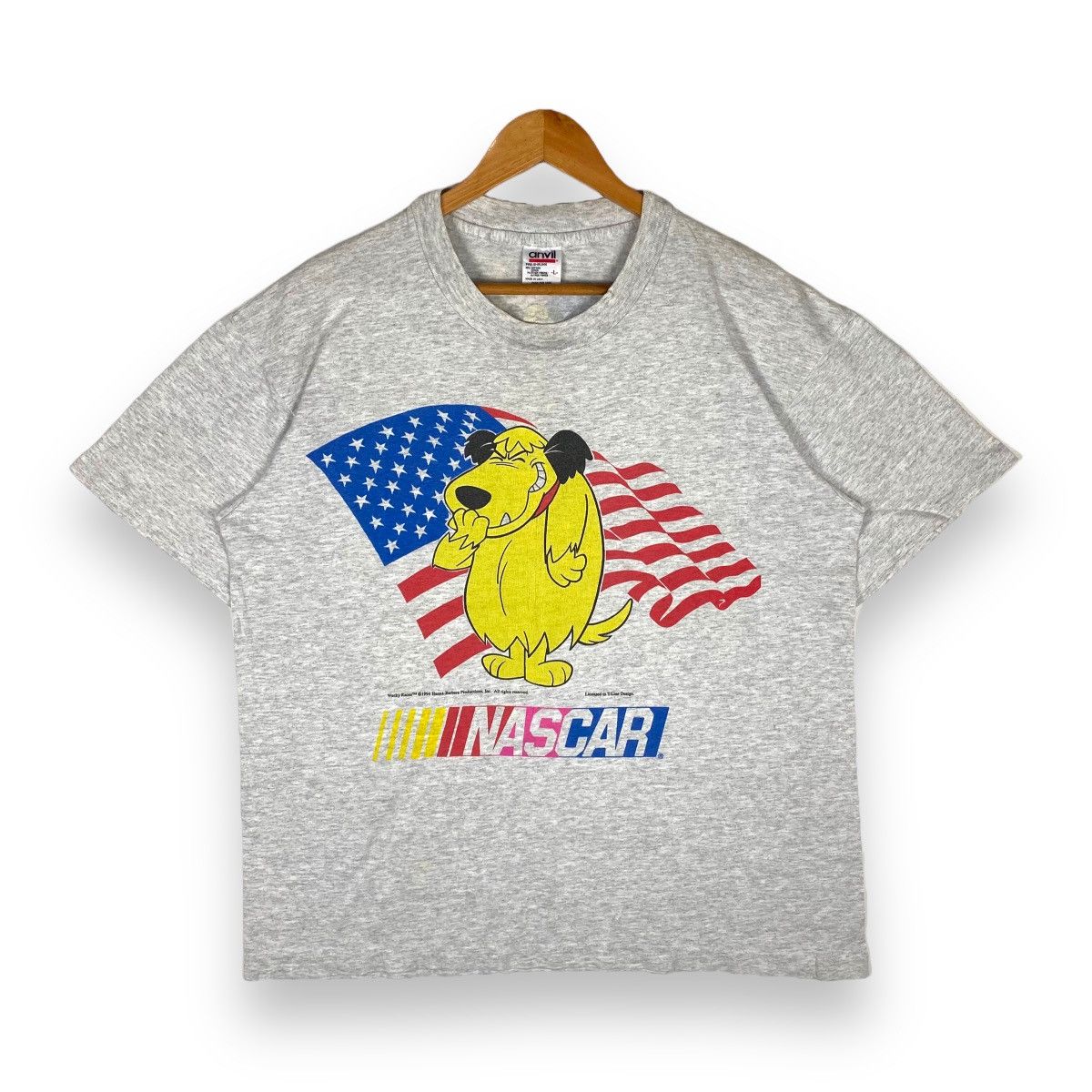 NASCAR × Vintage VINTAGE 90's NASCAR UNITED STATES WACKY RACES CARTOON TEE Size US L / EU 52-54 / 3 - 1 Thumbnail