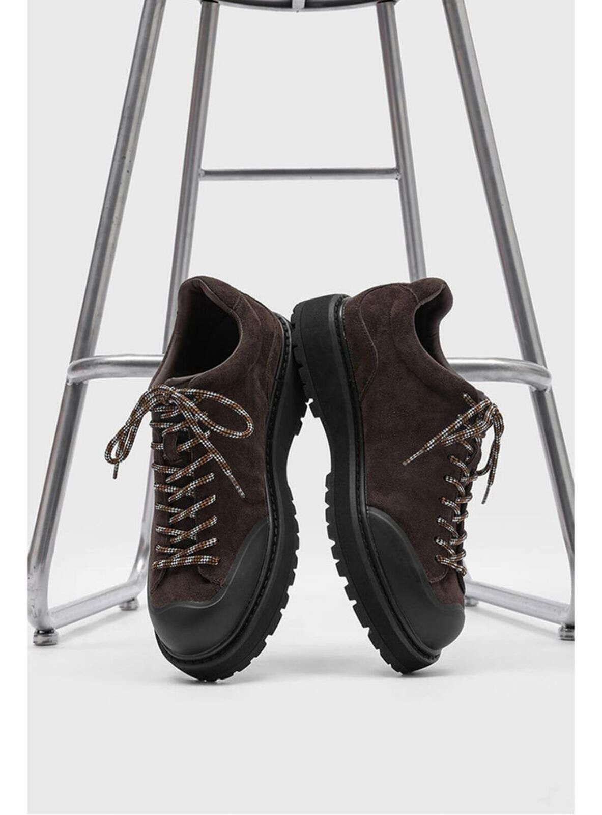 Other Chunky Platform Derby Lace-Up Shoe | Standard & Hidden Lift Size US 7 / EU 40 - 6 Thumbnail