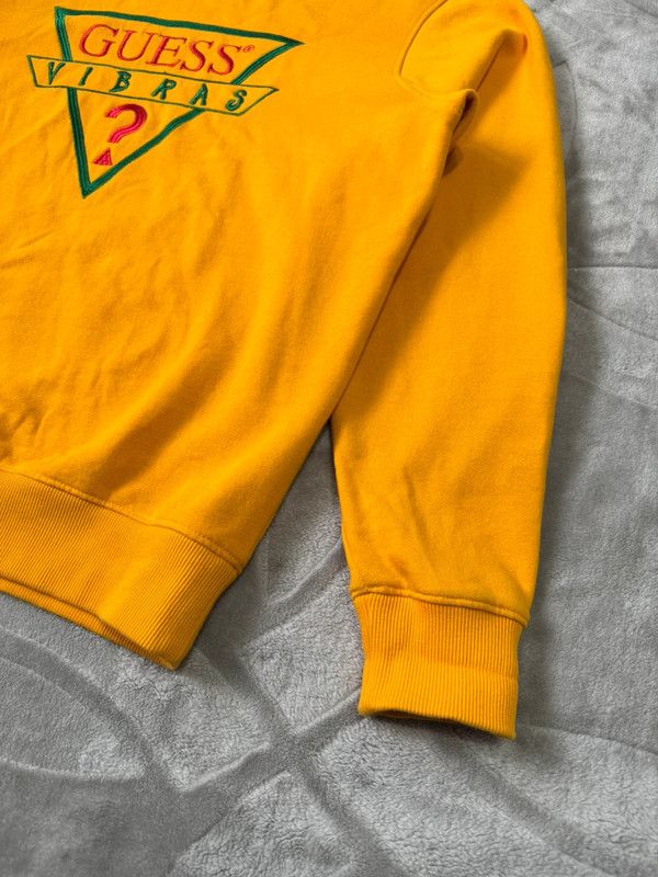 J Balvin Guess X J Balvin Vibras Fleece Sweatshirt Crewneck Yellow M Size US M / EU 48-50 / 2 - 3 Thumbnail