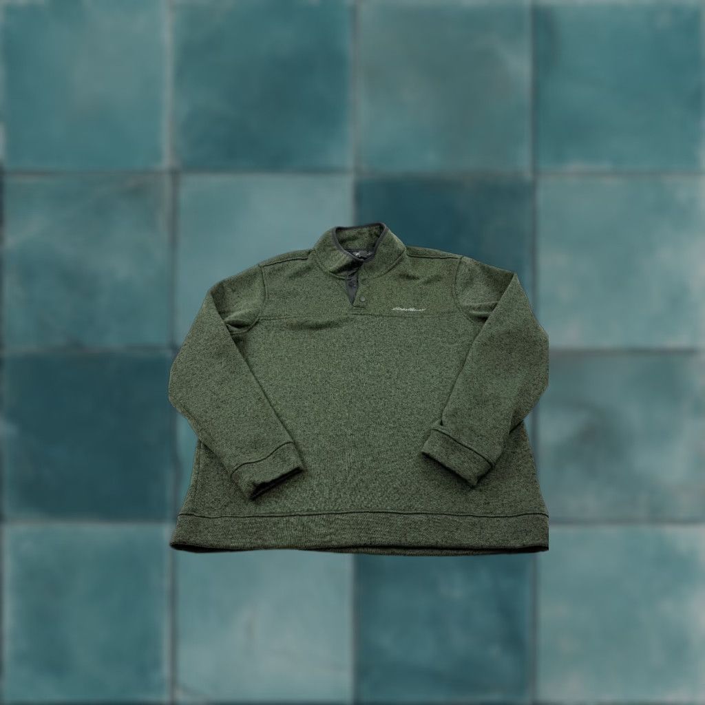 Eddie Bauer Eddie Bauer Sweatshirt Mens XL Green Radiator Fleece 1/4 Snap Pullover Sweater Size US XL / EU 56 / 4 - 1 Thumbnail