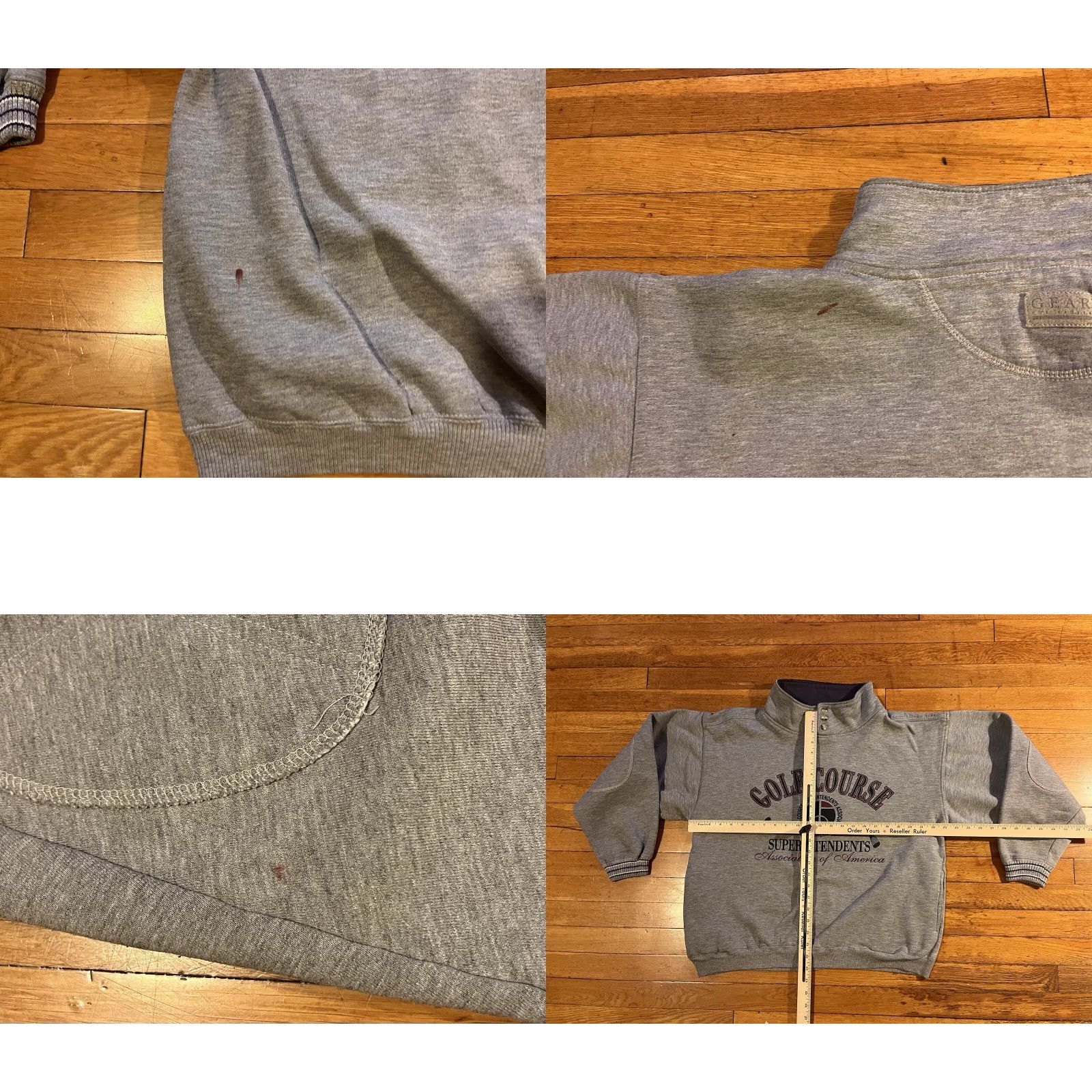 Vintage VINTAGE Gear for Sports Sweater Golf Course Superintendents Association Men’s XL Gray Graphic Print Pullover Regular Fit Sm Mens Size US XL / EU 56 / 4 - 8 Thumbnail