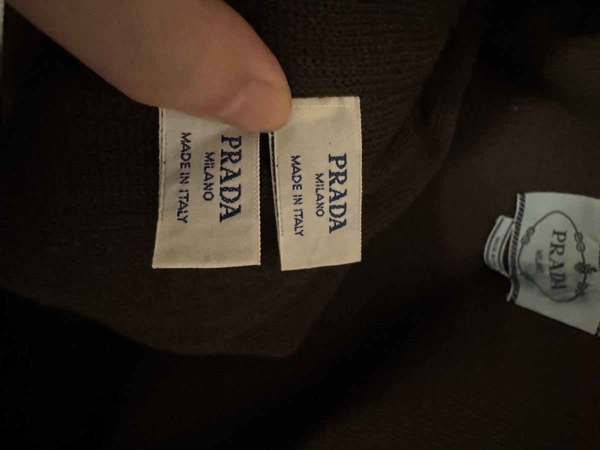 Prada Rare archival fa1990 suede sweater combo zip hoodie Size US M / EU 48-50 / 2 - 4 Thumbnail