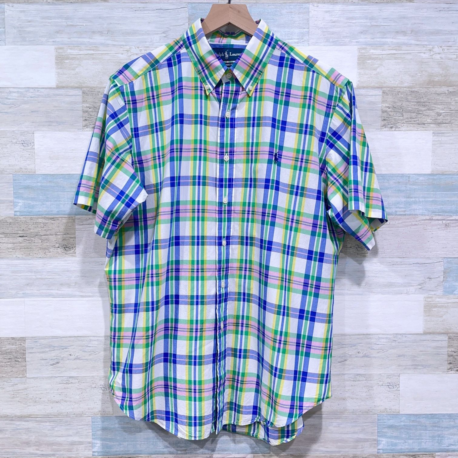 Ralph Lauren Ralph Lauren Classic Short Sleeve Poplin Shirt Plaid Mens L Size US L / EU 52-54 / 3 - 1 Thumbnail