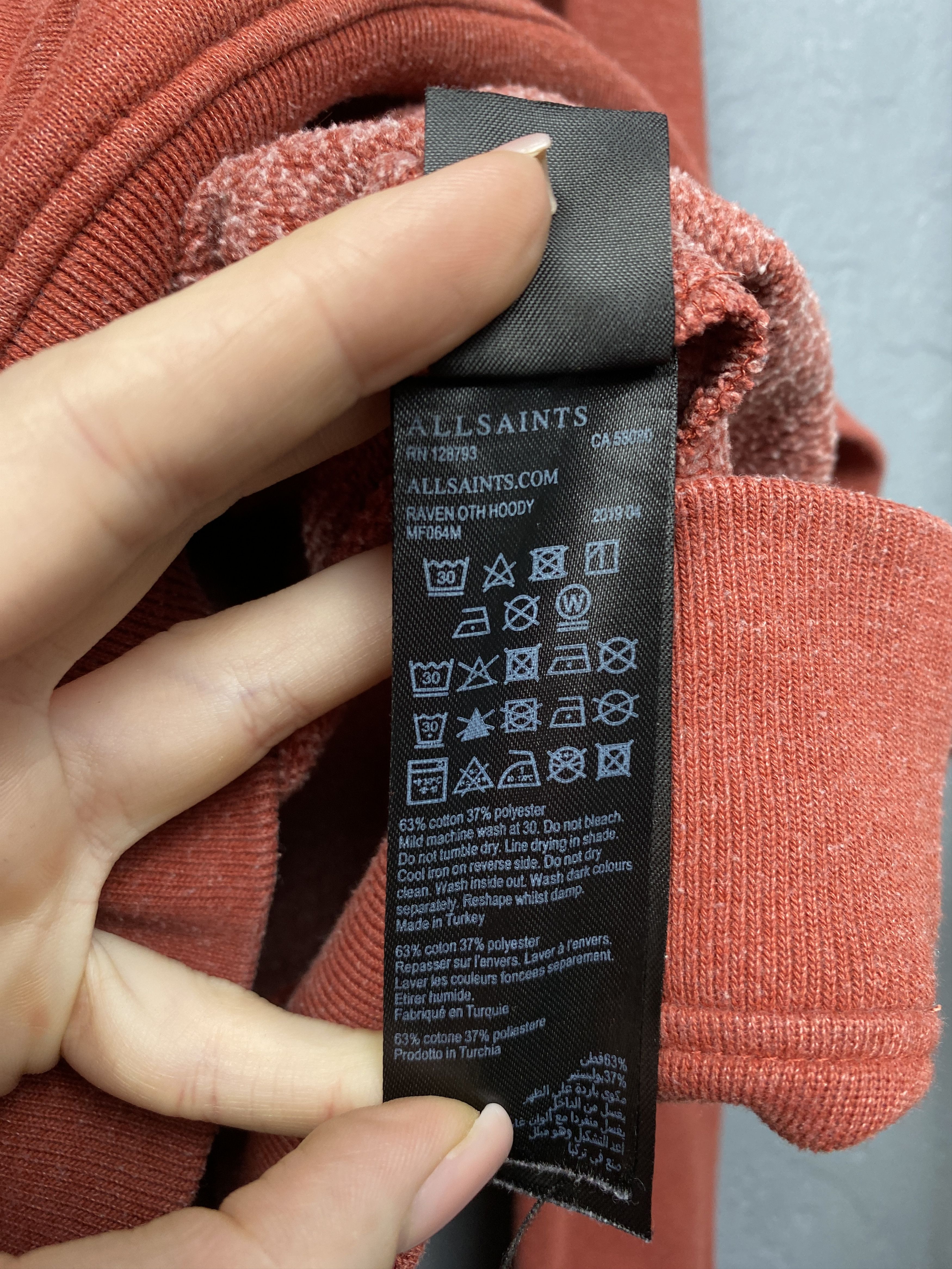 Allsaints Allsaints Mens Raven OTH Hoodie Size US S / EU 44-46 / 1 - 6 Thumbnail