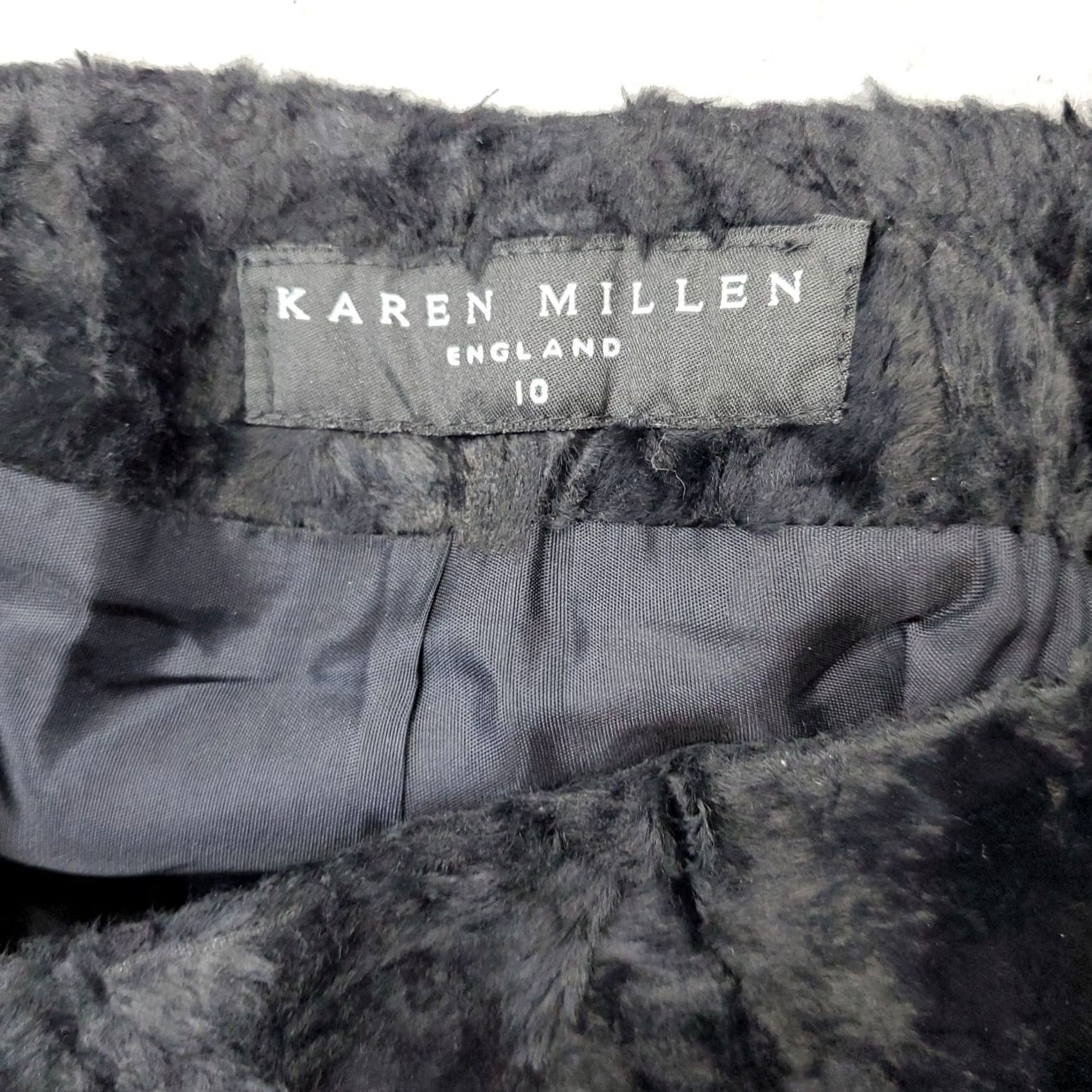 Karen Millen Karen Millen Mini Skirt Womens Size 10 Black Faux Fur Lined Low Waist Back Zip Size 32" / US 10 / IT 46 - 5 Thumbnail