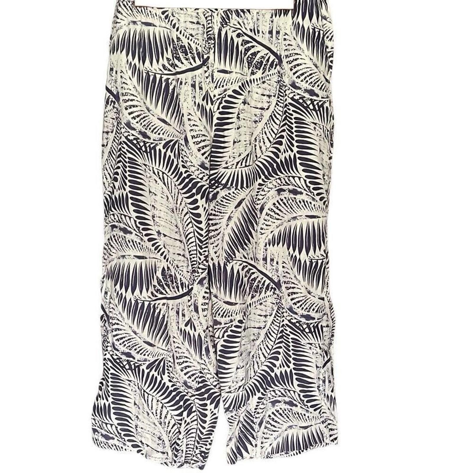 Elie Tahari Tahari linen high waisted wide leg, Palazzo pants size XL Size 40" / US 18 - 1 Thumbnail
