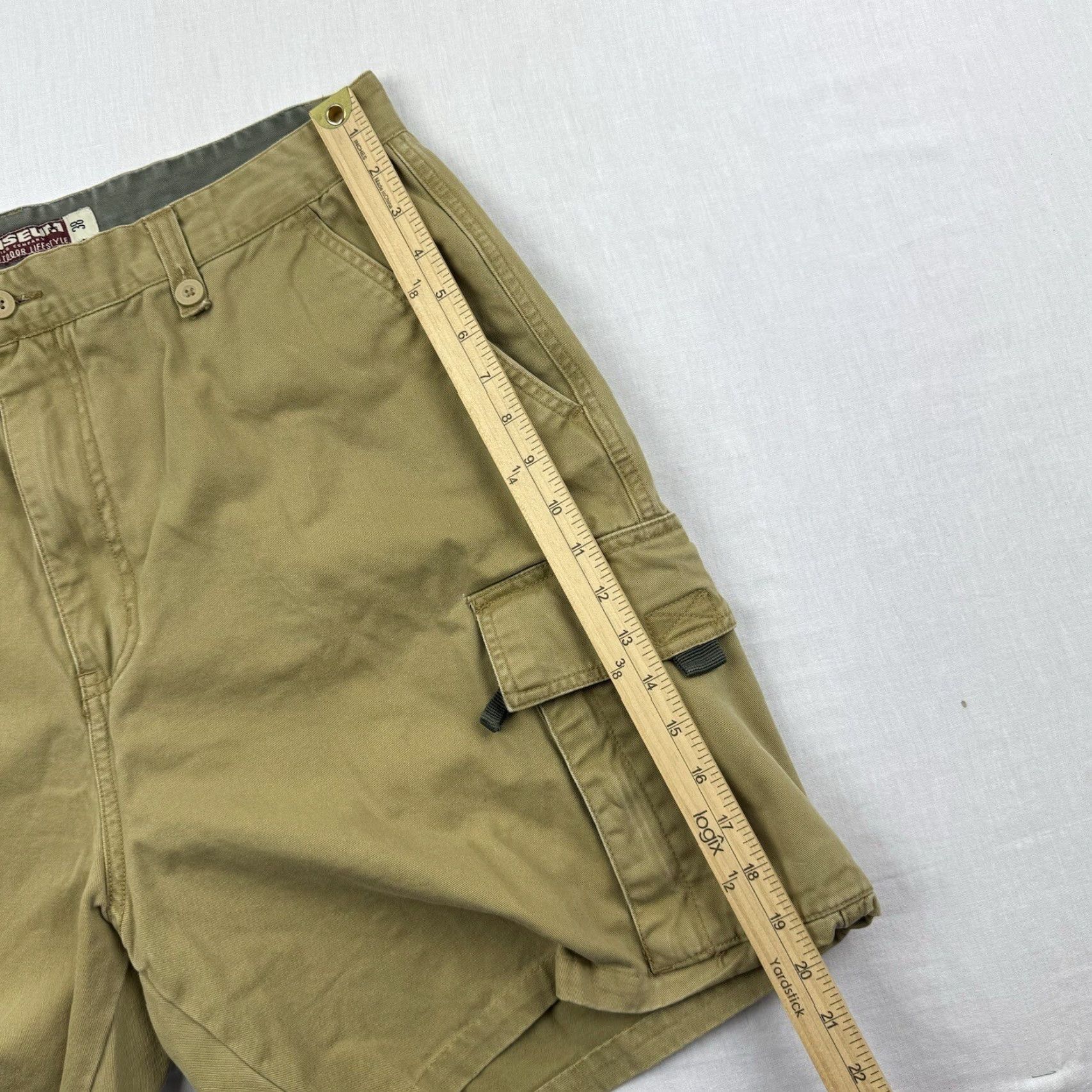 Vintage VINTAGE Coliseum Cargo Shorts Men 38 Tan Brown Cargo Style American Y2K Baggy 90s Skater Casual Mens Size US 38 / EU 54 - 5 Thumbnail