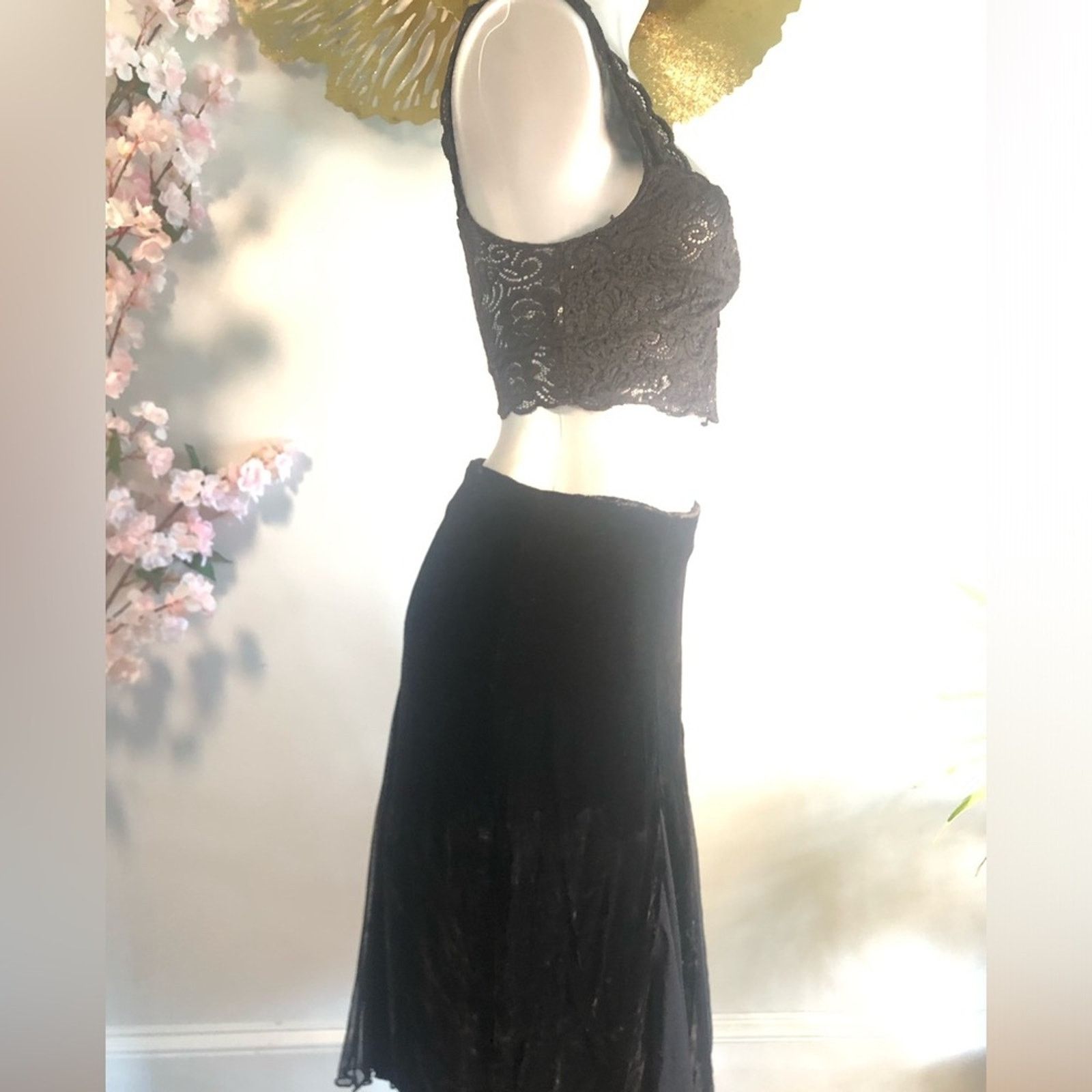 Free People Lace top cami low cut black free people intimately Size XS / US 0-2 / IT 36-38 - 8 Thumbnail
