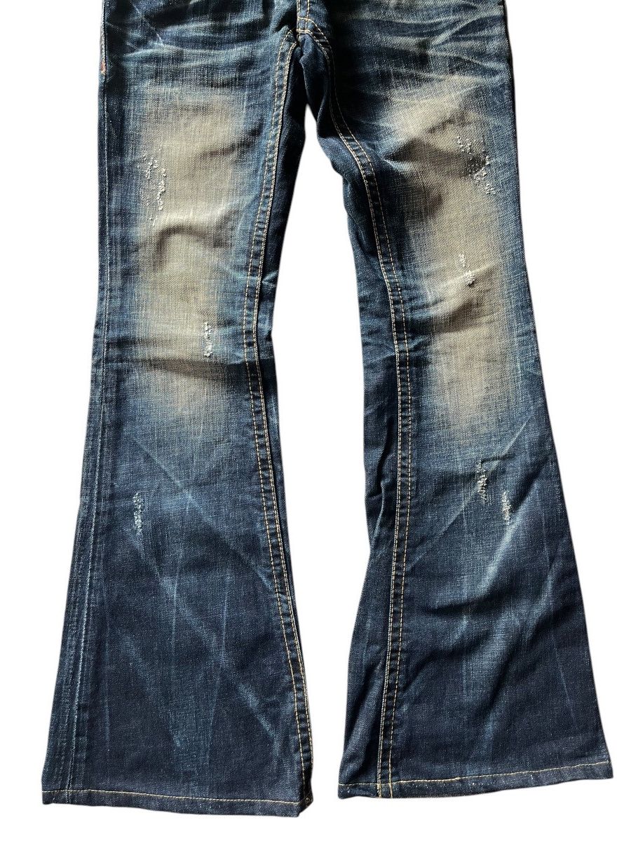 If Six Was Nine Lolita stitched Pocket Mud Washed Flared Jeans Size US 29 - 5 Thumbnail