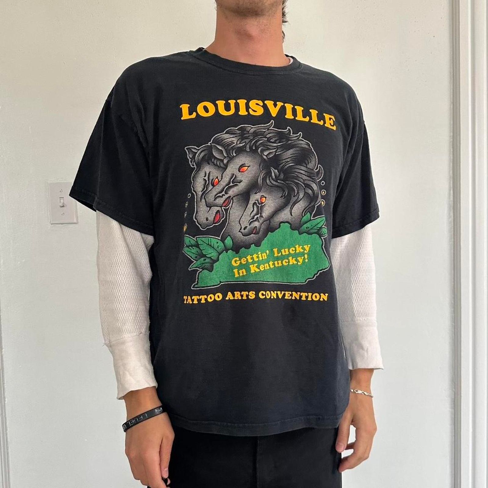 Vintage Vintage 00s Louisville Kentucky Tattoo Convention Shirt Size US L / EU 52-54 / 3 - 6 Thumbnail