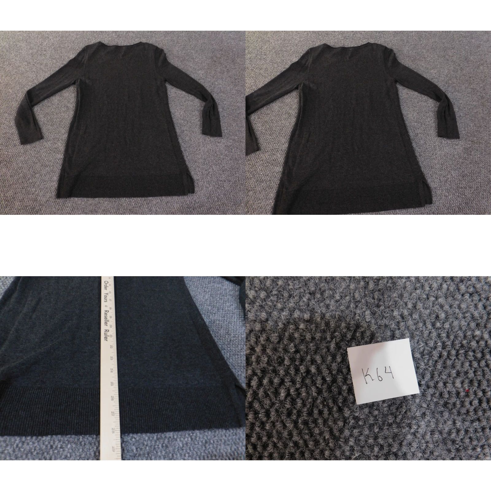 Loft LOFT Sweater Pullover Knit Cotton Rayon Long Sleeve Crew Neck Gray Large Womens Regular Modern Vintage: No Size L / US 10 / IT 46 - 8 Thumbnail