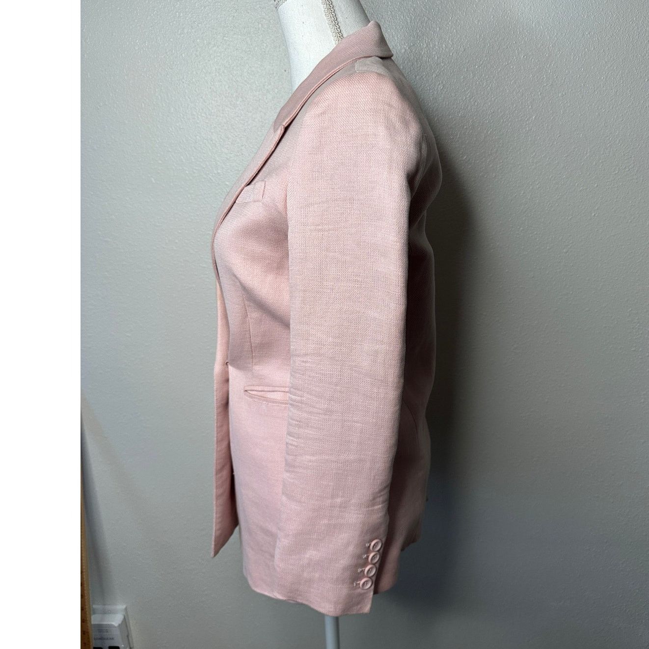 Rebecca Minkoff Rebecca Minkoff Pink Linen Blazer Size 0 Double Button Chic Size XS / US 0-2 / IT 36-38 - 5 Thumbnail