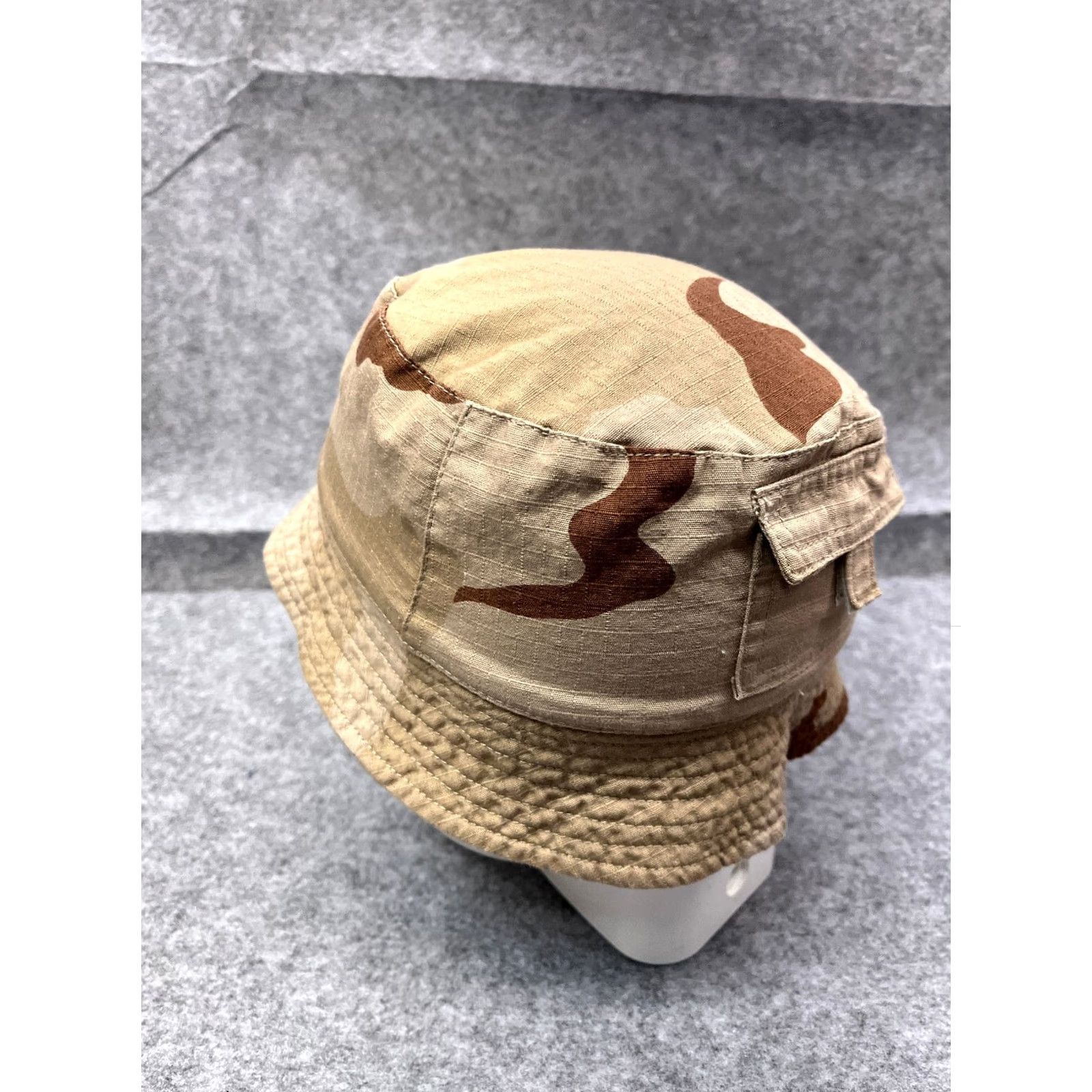 Vintage VINTAGE Bucket Hat Adult Small Beige Desert Camo Cotton Blend Reversible Size ONE SIZE - 5 Thumbnail