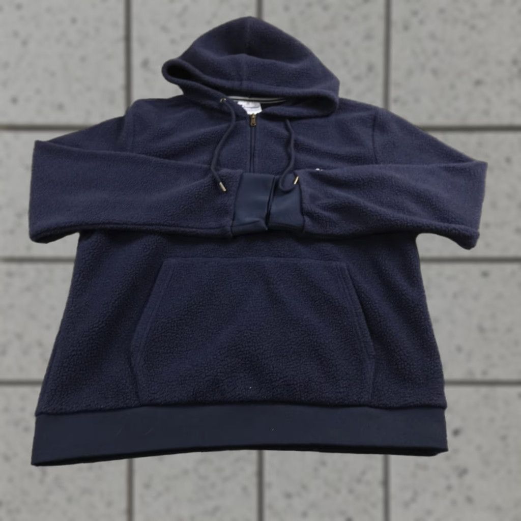 Champion Champion Hoodie Mens L Blue Sherpa Fleece 1/4 Zip Pullover Pocket Logo Embroidered Solid Size US L / EU 52-54 / 3 - 1 Thumbnail