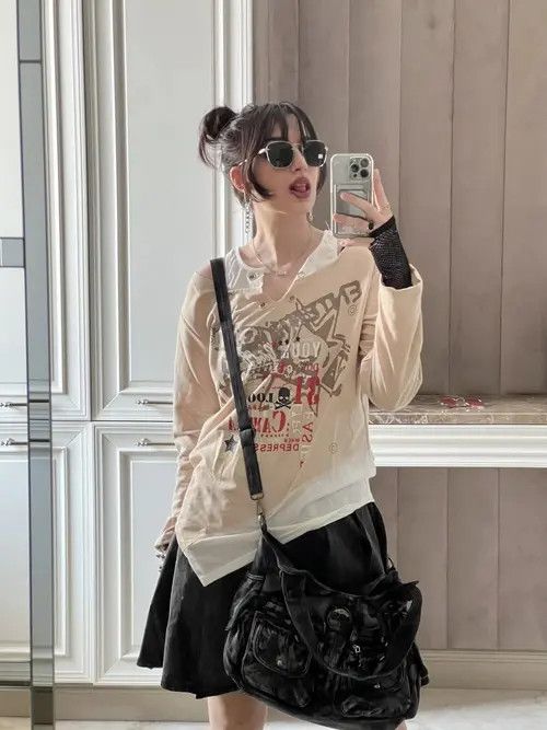 Other Y2k Casual Denim Tote Bag Hobo Bag with Pockets Size ONE SIZE - 3 Thumbnail