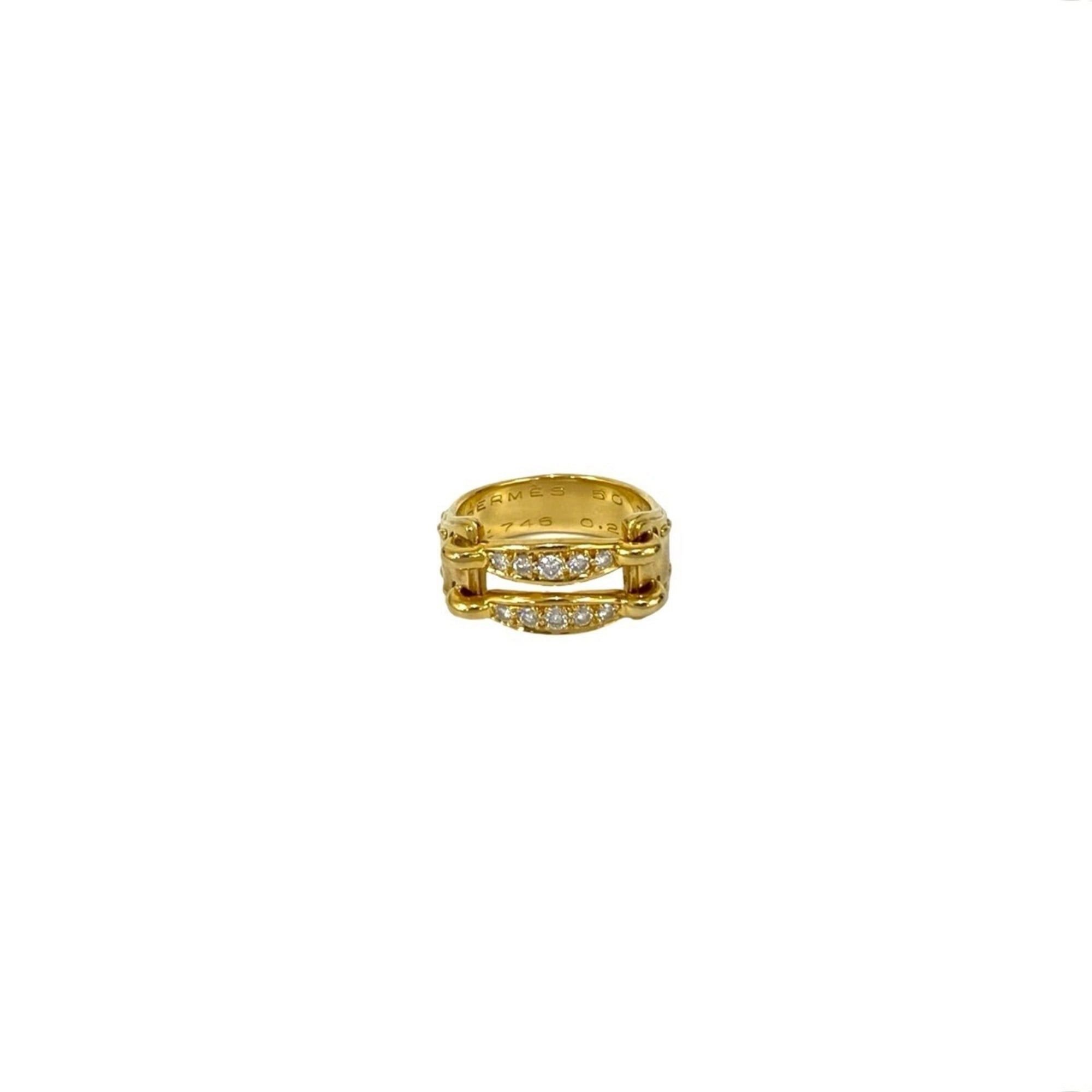 Hermes HERMES Vintage Mexico Ring with Diamonds, 18K Yellow Gold, Size 8, ¥24,000 Size ONE SIZE - 1 Thumbnail
