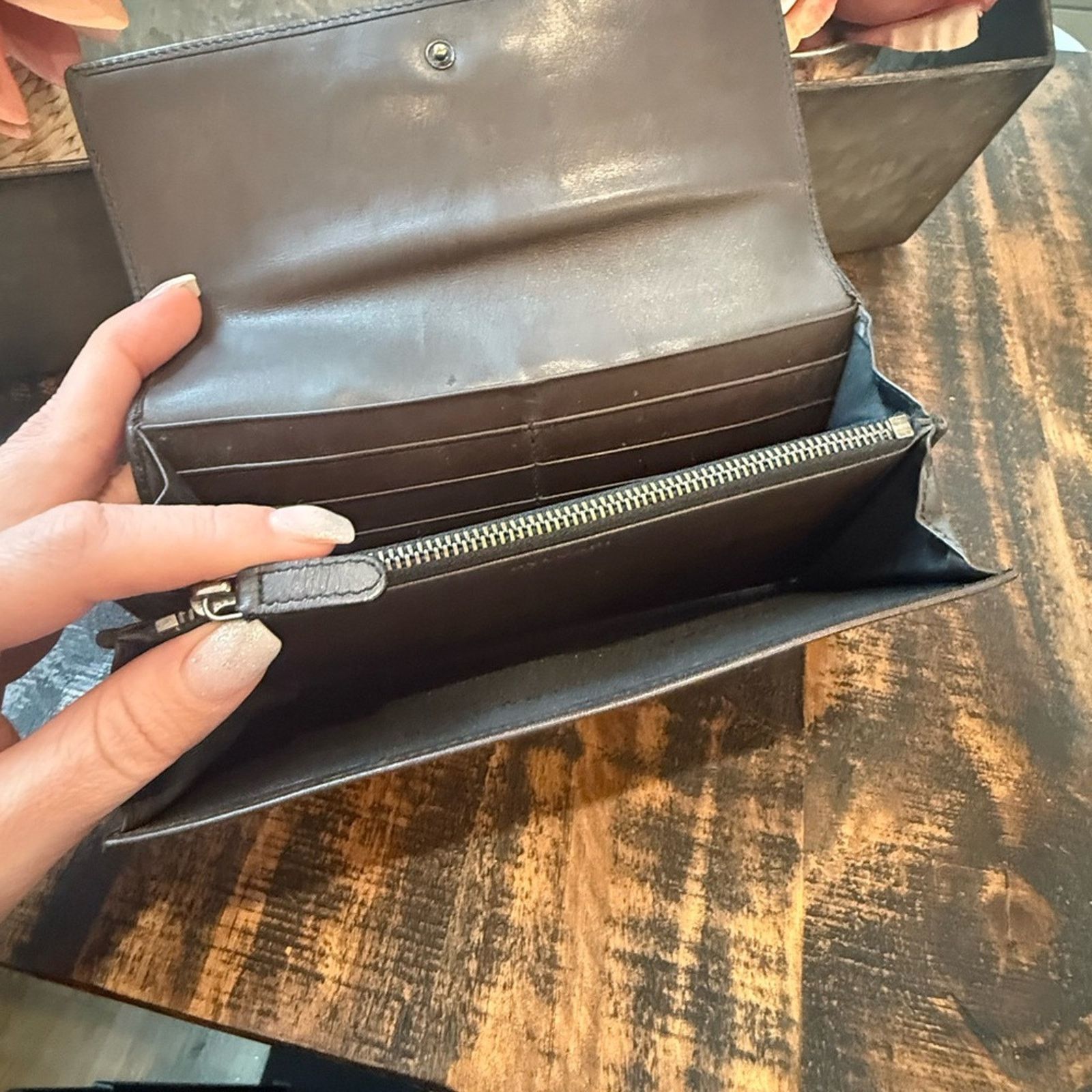 Bvlgari Bvlgari Tweed & Dark Brown Leather Wallet 14939661 Size ONE SIZE - 3 Thumbnail