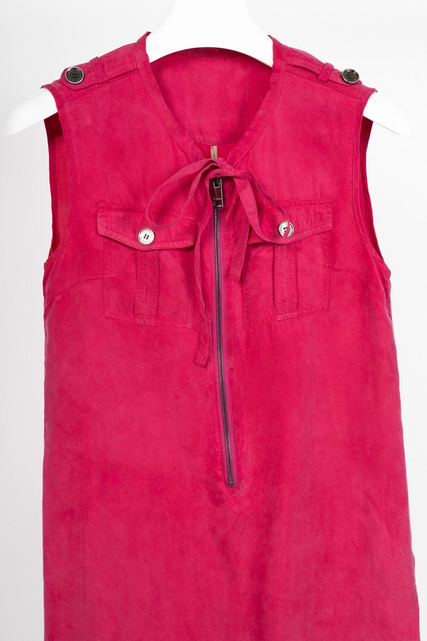 Burberry Burberry Pink Zip-Front Pocket Mini Dress Size S / US 4 / IT 40 - 3 Thumbnail