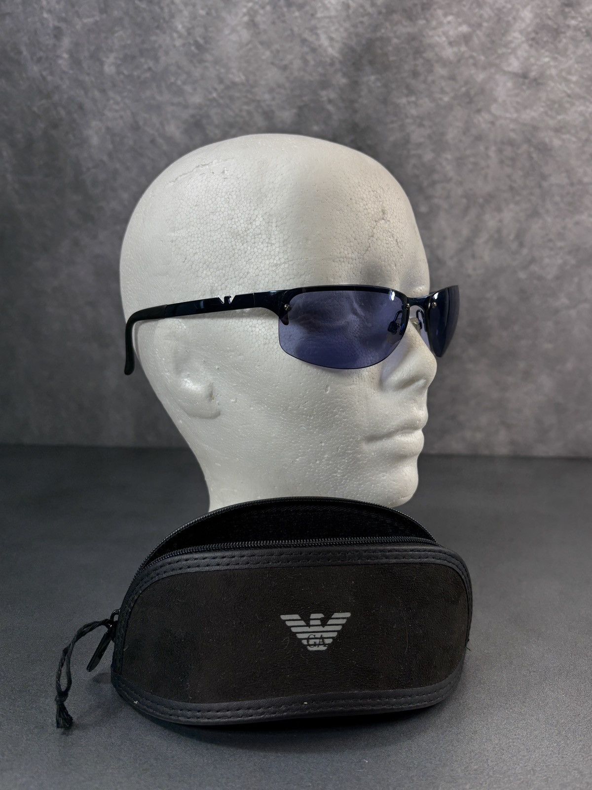 Emporio Armani × Vintage 2000s Emporio Armani Sunglasses Vintage Sporty Metal Wrap Size ONE SIZE - 22 Thumbnail