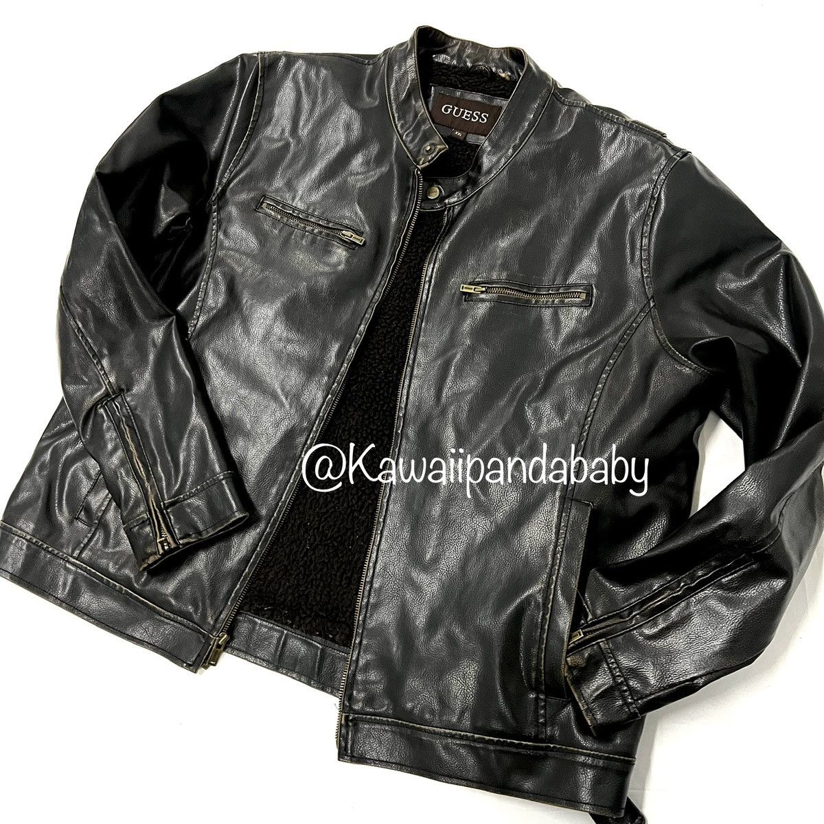 Guess Y2K Vintage Guess Faux Leather Sherpa Lined Jacket Men’s XXL Size US XXL / EU 58 / 5 - 9 Thumbnail