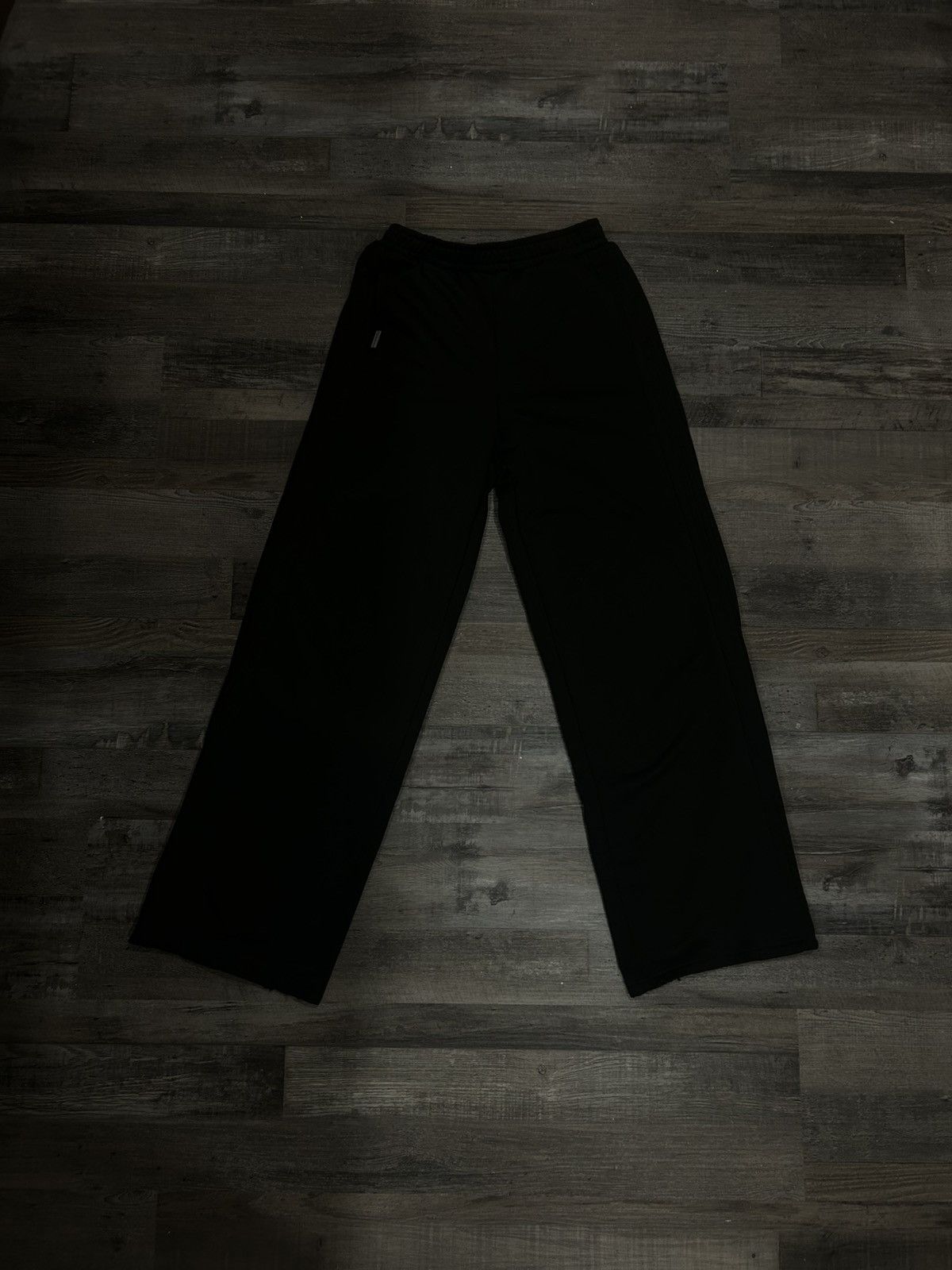 Designer Trendy Black Wide Leg Sweatpants Size US 34 / EU 50 - 1 Thumbnail