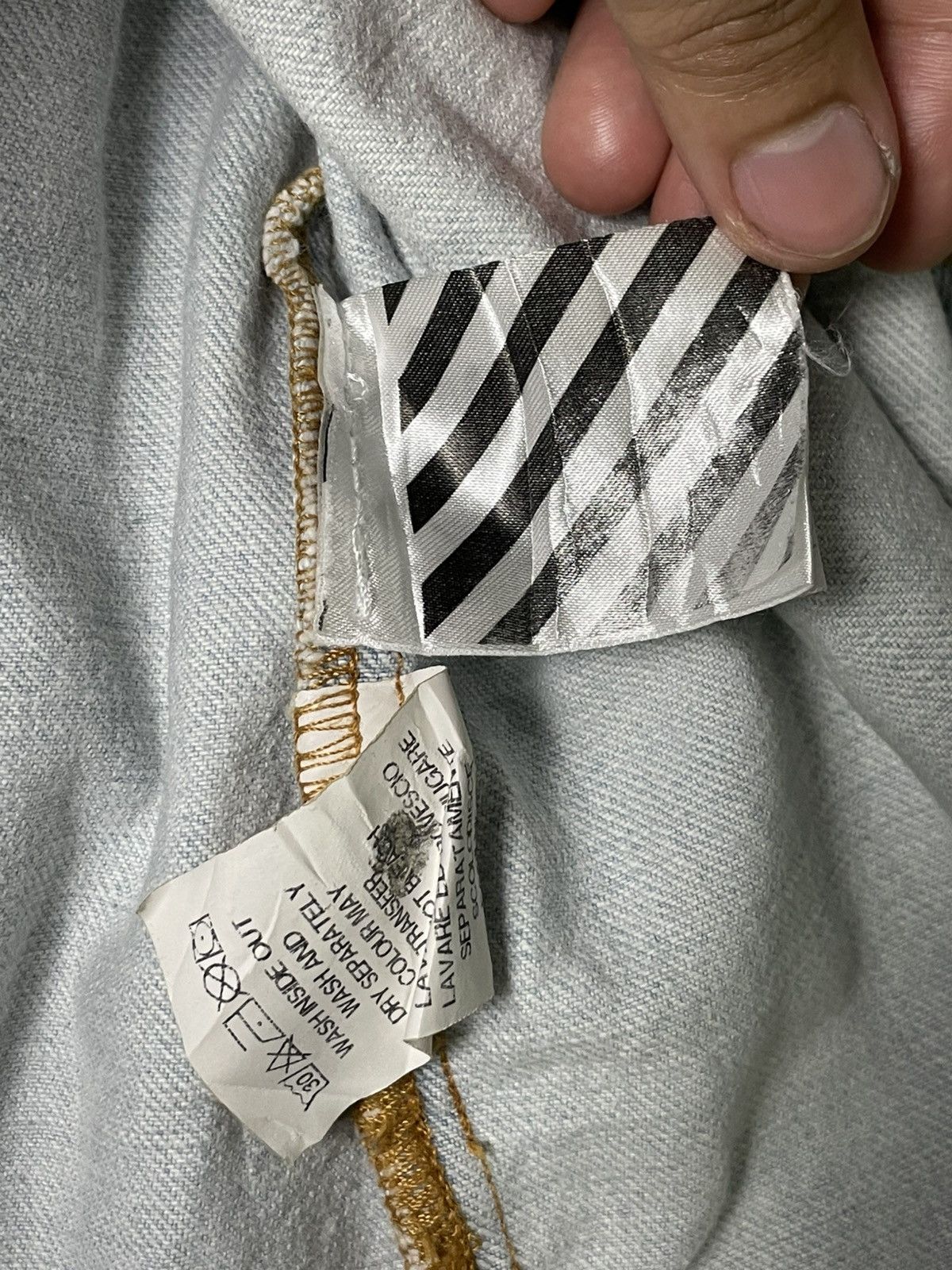 Designer × Off-White Rare Off-White Denim Jacket (55) Size US M / EU 48-50 / 2 - 11 Thumbnail
