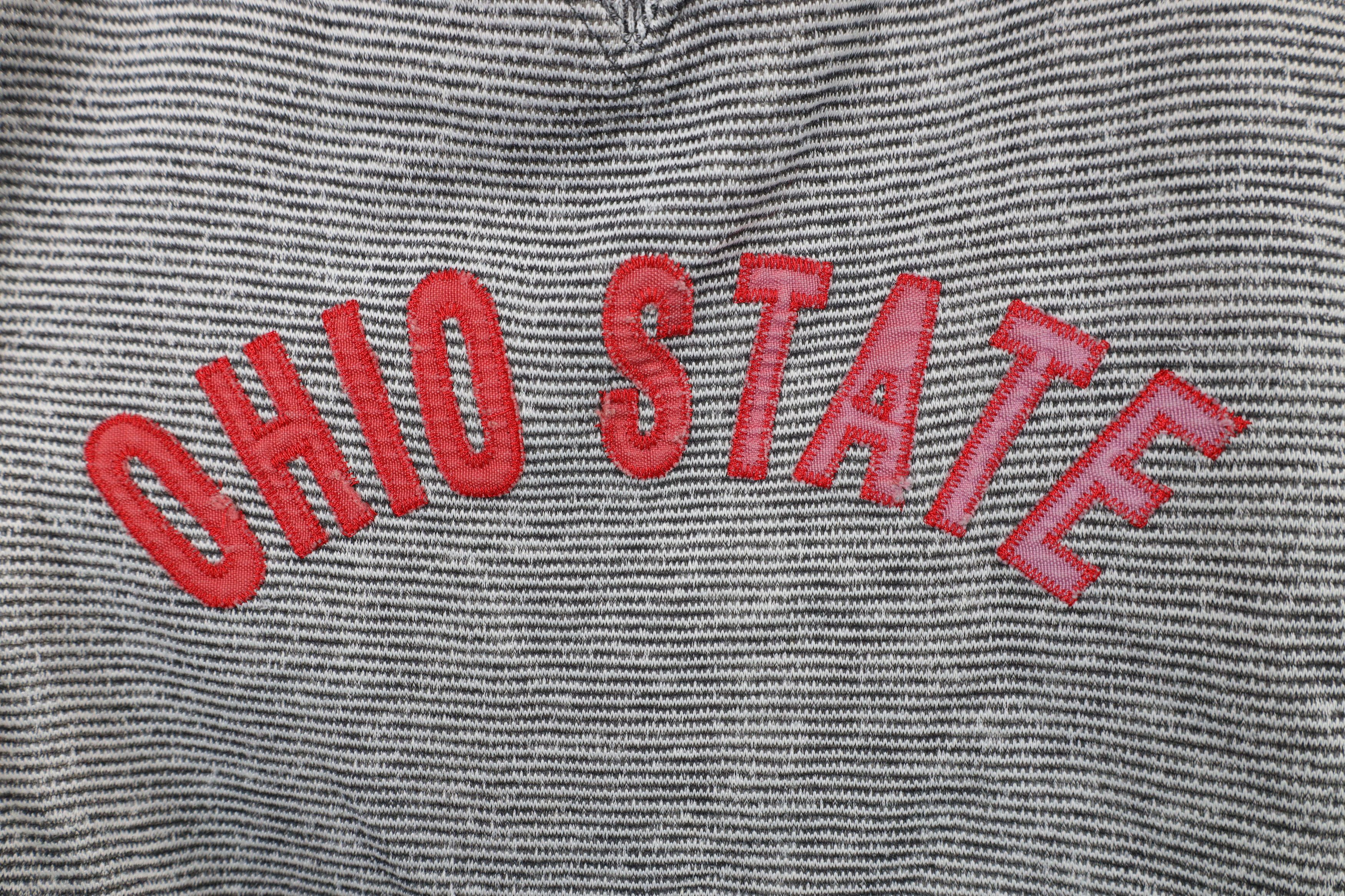 Vintage Vintage 90s Spell Striped Ohio State University Sweatshirt Size US XXL / EU 58 / 5 - 7 Thumbnail