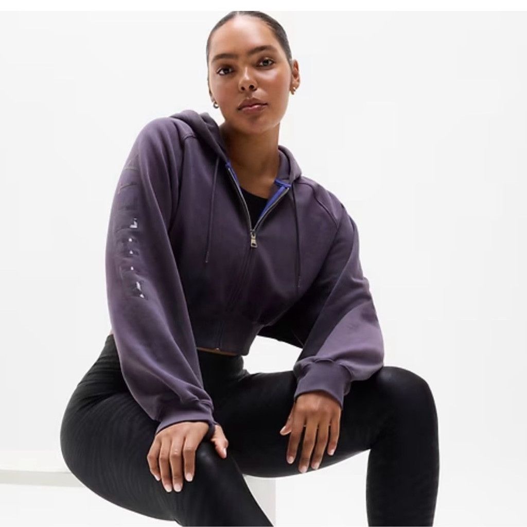 Athleta Athleta x Simone Biles Forever Fleece Crop Full Zip | NWT | Size M / US 6-8 / IT 42-44 - 3 Thumbnail