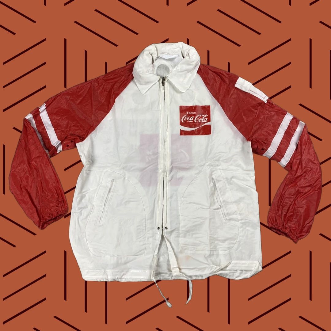 Vintage VINTAGE Coca Cola Jacket Vinyl Red White Zip Up Advertising Coke M Adult Medium White 1970s Mens Size US M / EU 48-50 / 2 - 1 Thumbnail