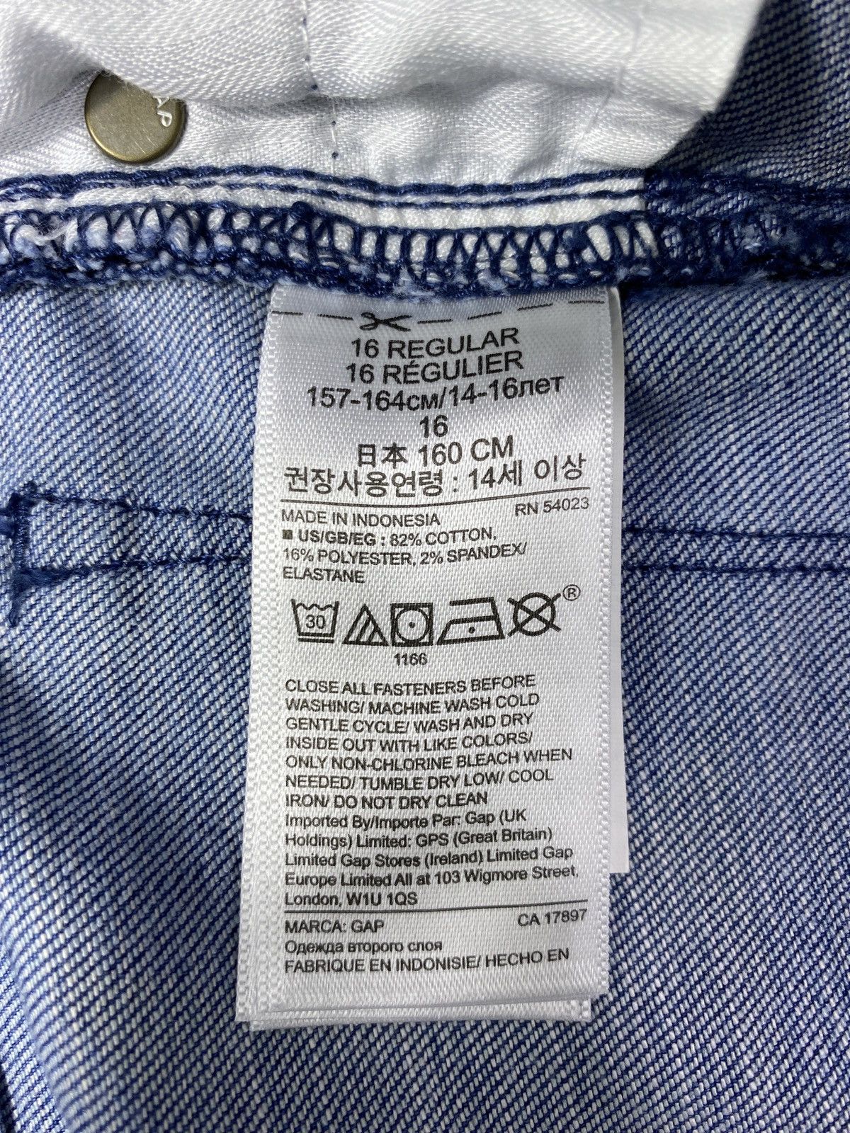 Gap × Jean × Vintage GAP High stretch Jegging Blue Wash Denim-J989 Size 28" / US 6 / IT 42 - 9 Thumbnail