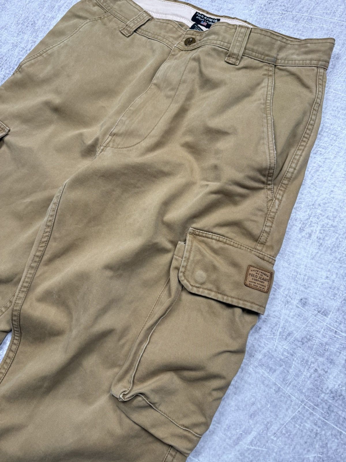Polo Ralph Lauren Vintage Parachute Cargo Pant Polo Jeans Company Beige Pants Size US 32 / EU 48 - 6 Thumbnail