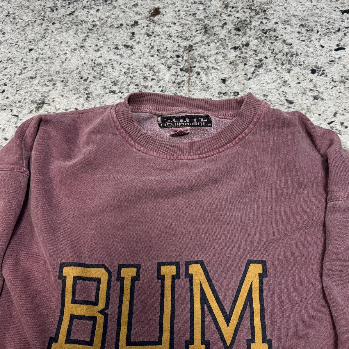 Vintage 90s Bum Equipment Cropped Thrashed Sweatshirt ERD Grunge Size US L / EU 52-54 / 3 - 10 Thumbnail