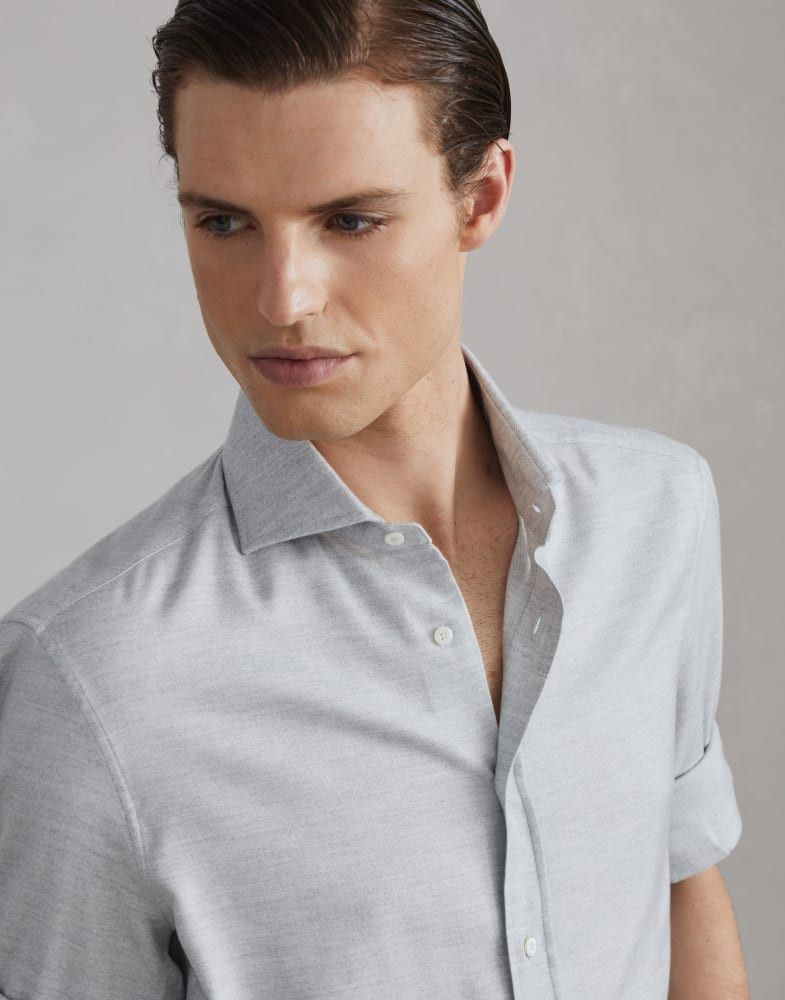 Brunello Cucinelli o1w1db10825 Shirt in Grey Size US L / EU 52-54 / 3 - 2 Thumbnail