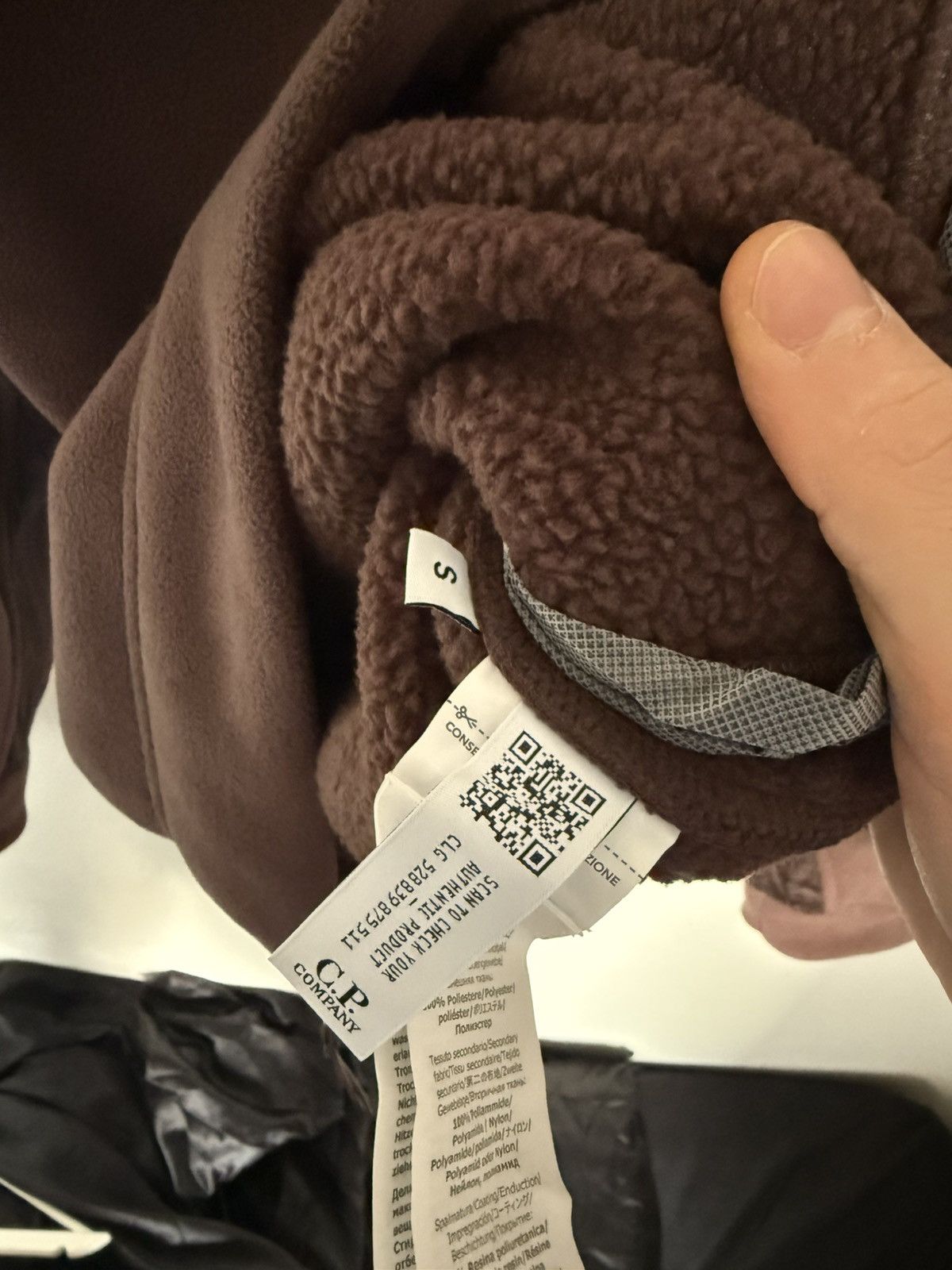C.P. Company CP Company Pertex Lined Polar Fleece Hoodie Brown Size S Size US S / EU 44-46 / 1 - 8 Thumbnail
