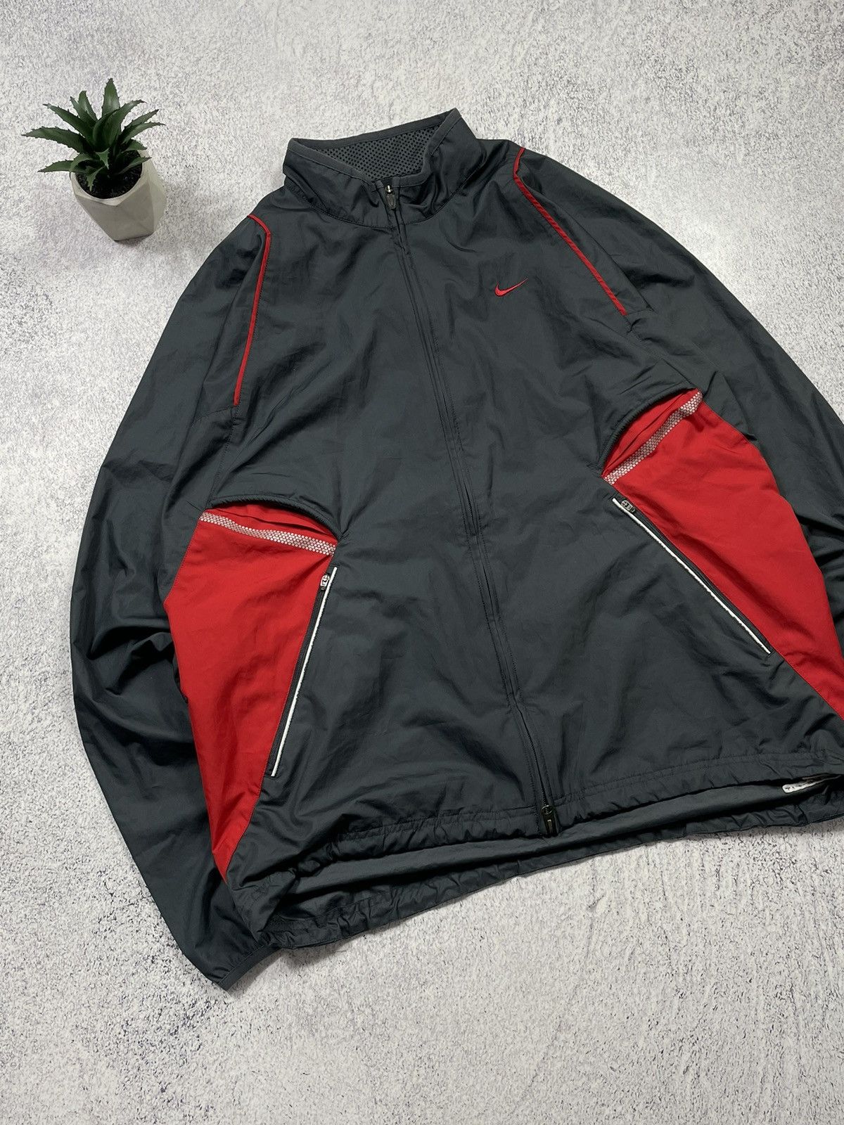 Nike × Vintage Vintage Nike Nylon Drill Y2K Training Jacket Size US XL / EU 56 / 4 - 4 Thumbnail