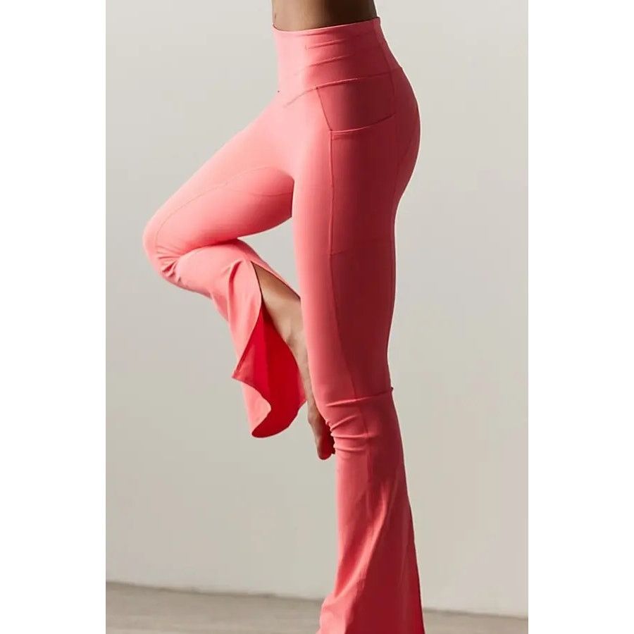 Free People New FP MOVEMENT Never Better Flare Pants $108 MEDIUM Neon Size 32" / US 10 / IT 46 - 2 Thumbnail