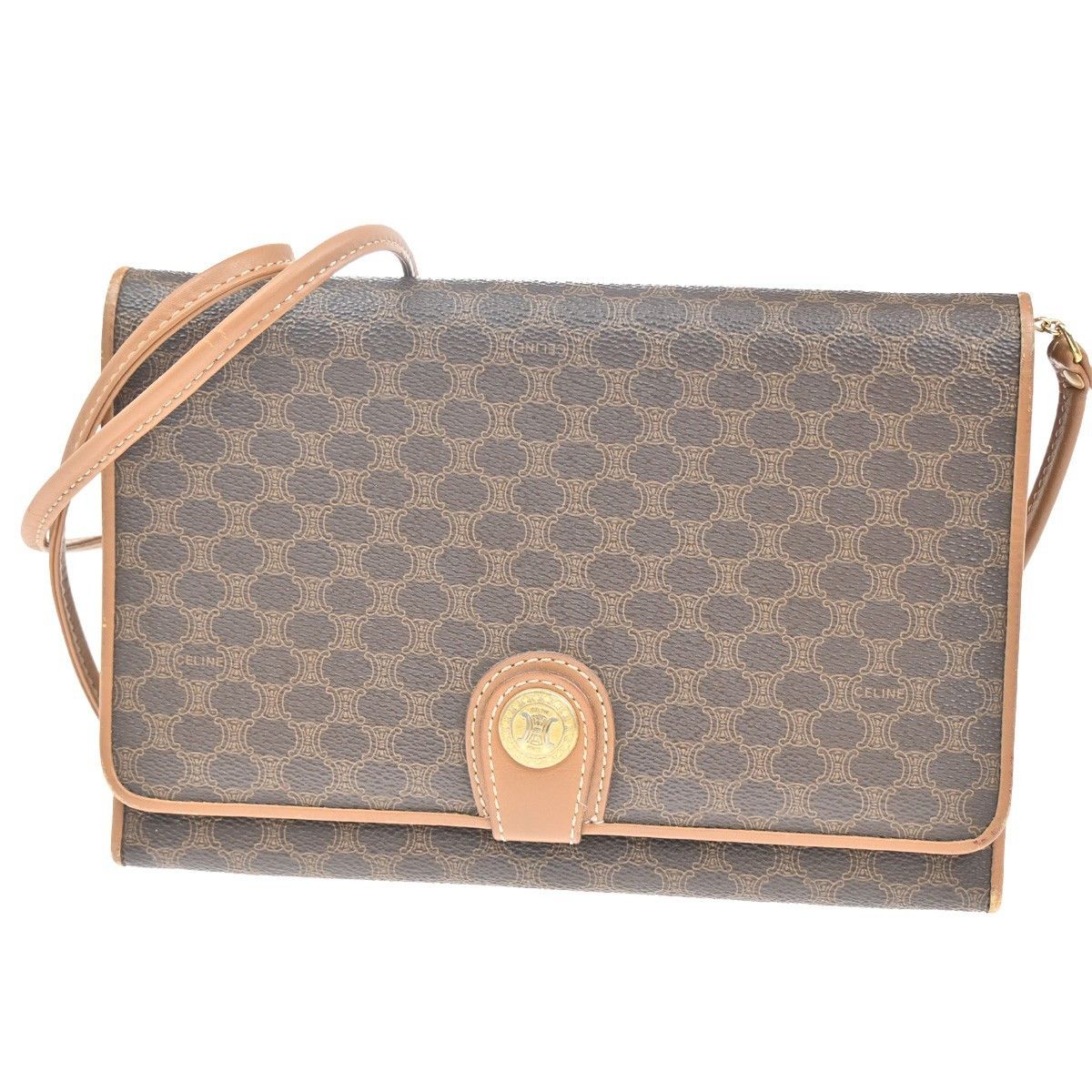 Celine Macadam Shoulder Bag PVC Leather