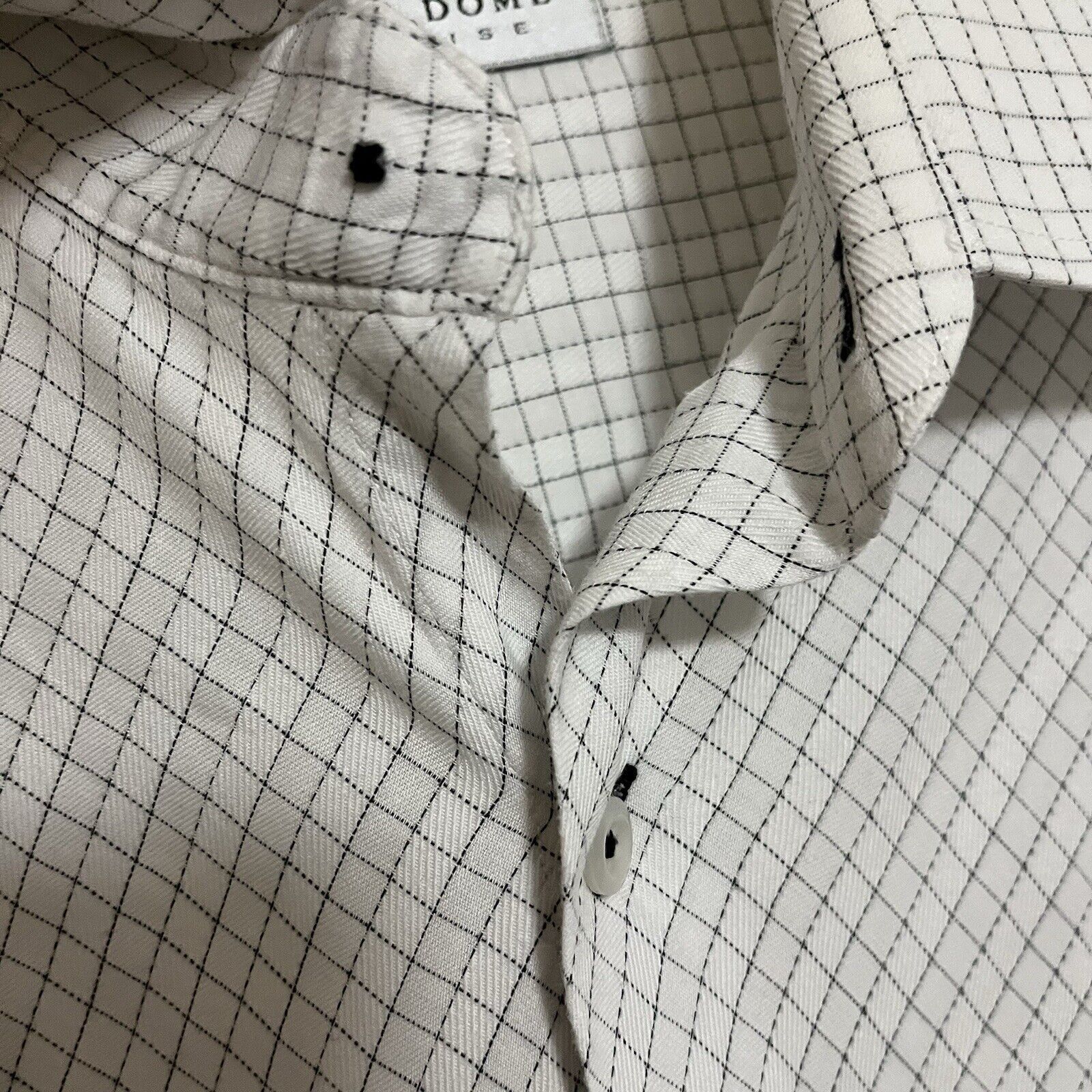 Other Linea Dome Chemise | White Windowpane Long Sl Shirt 16.5 Size US L / EU 52-54 / 3 - 6 Thumbnail