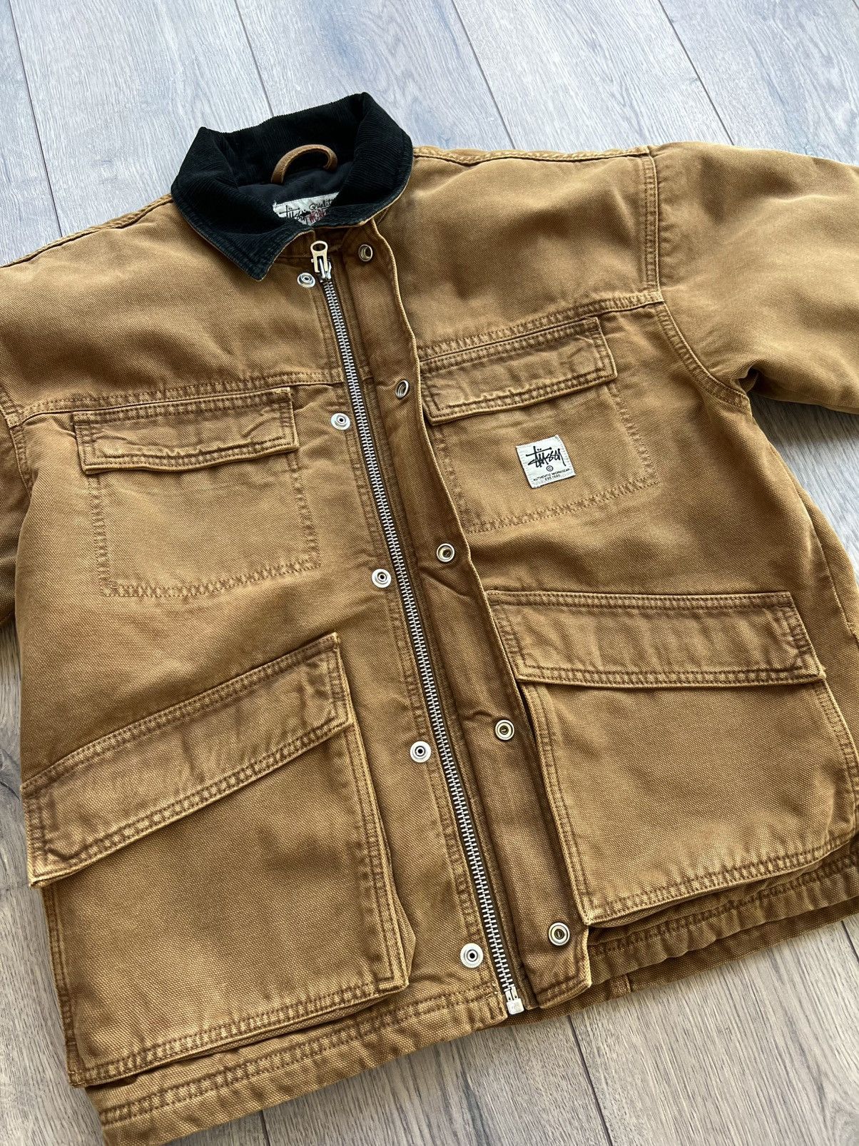 Stussy Stussy Washed Canvas Shop Jacket Bronze Medium Size US M / EU 48-50 / 2 - 8 Thumbnail