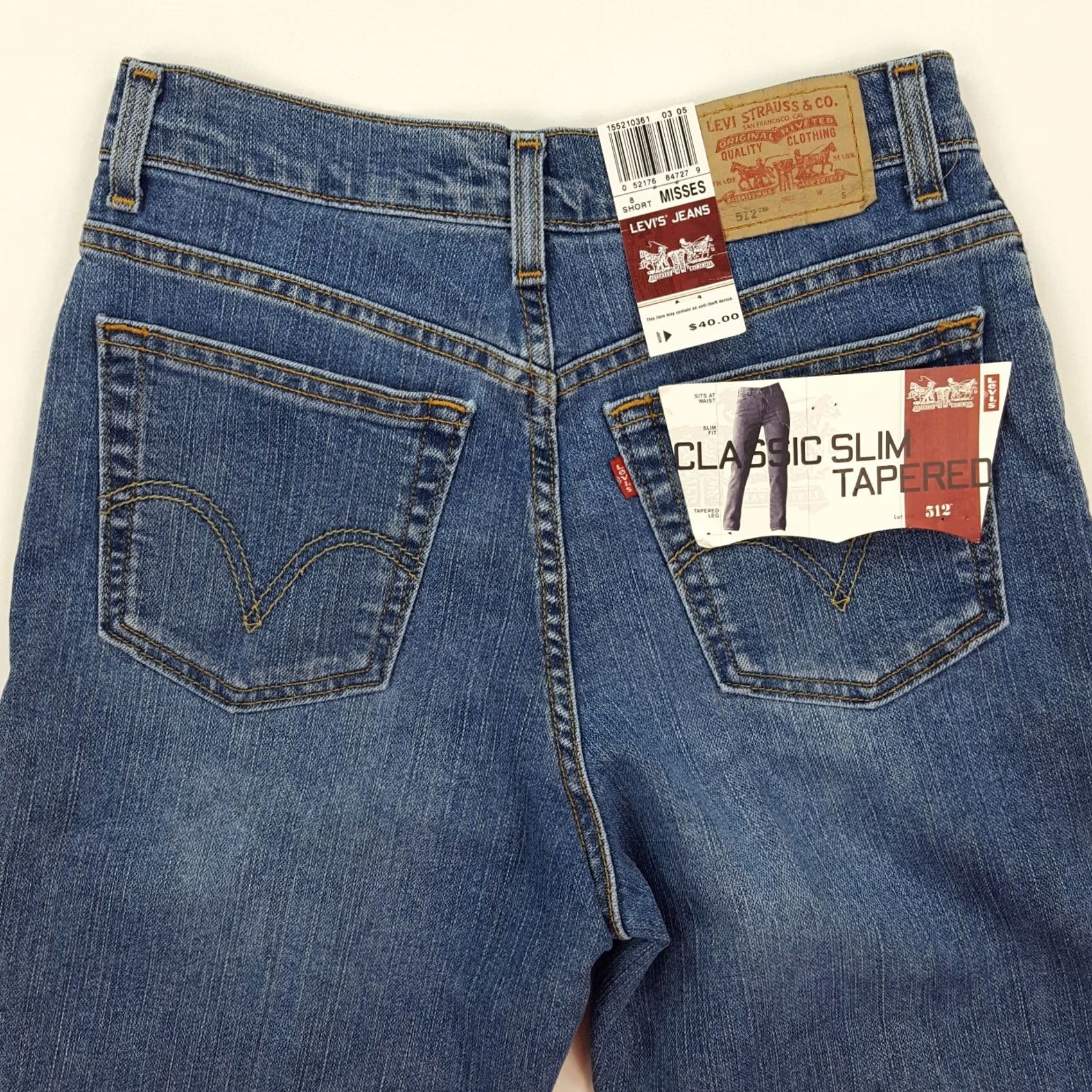 Levi's VINTAGE Levi's 512 Slim Tapered Jeans Women 8 Blue Denim 29in 30in Y2K 90s VTG Retro Rock Fashion Size 30" / US 8 / IT 44 - 6 Thumbnail