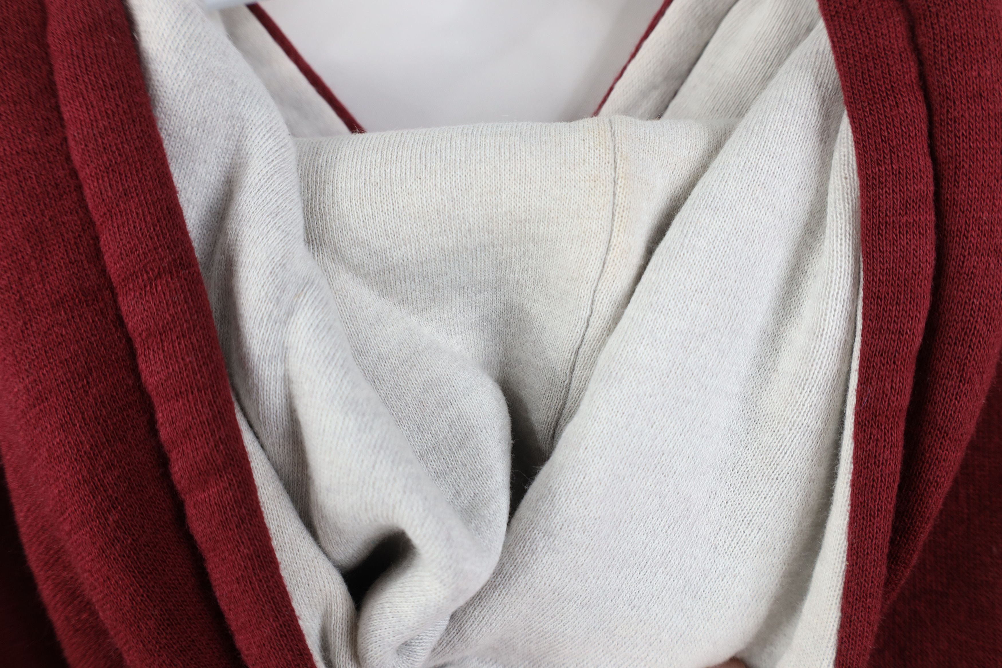 Vintage Vintage 90s Streetwear Thermal Waffle Knit Lined Hoodie Red Size US L / EU 52-54 / 3 - 12 Thumbnail