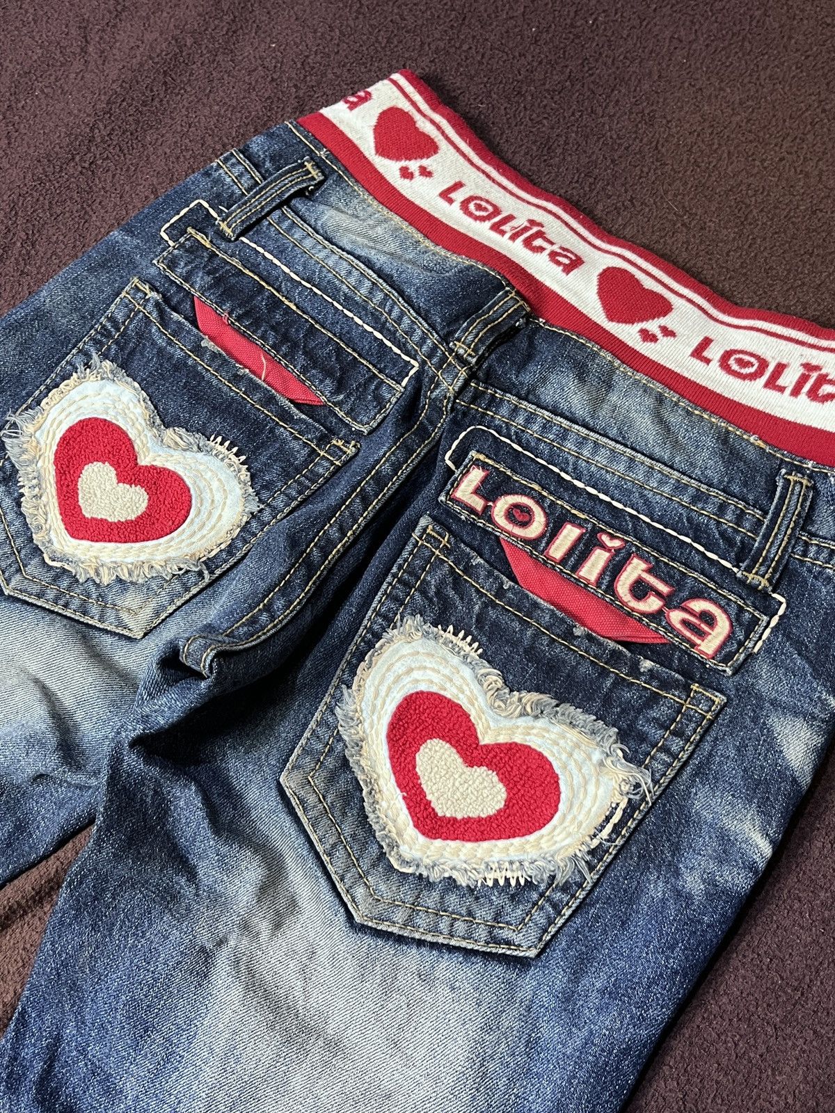 Japanese Brand Lolita Love Mudwash Jeans Size US 29 - 6 Thumbnail