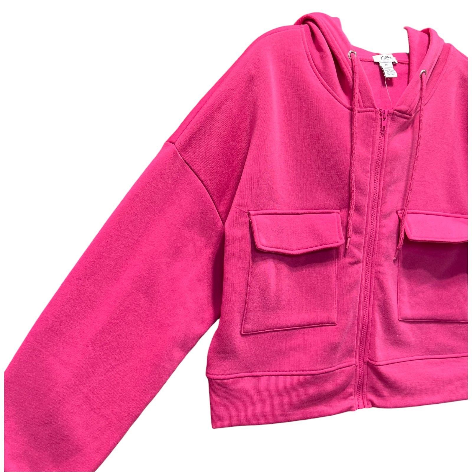 rue21 Rue 21 - Women's Long Sleeve Hooded Sweatshirt - Pink - 2X Size XXL / US 16-18 / IT 52-54 - 15 Thumbnail
