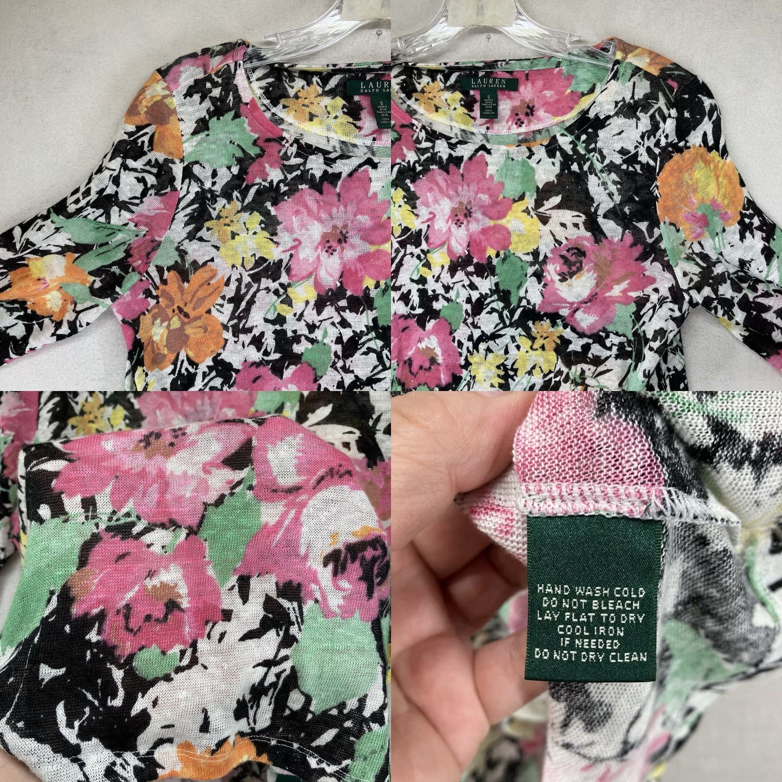 Ralph Lauren Lauren Ralph Lauren Blouse Women Lightweight Floral Linen Pullover Top Various Colors Sizes S Size S / US 4 / IT 40 - 8 Thumbnail