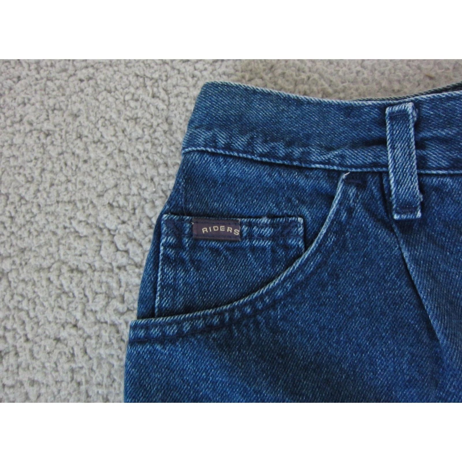 Lee VINTAGE Lee Jeans Shorts Womens Blue Denim Cotton Jorts 14 29 in Blue Denim Jeans 70s 80s Mens Womens Boys Girls Size 29" - 3 Thumbnail