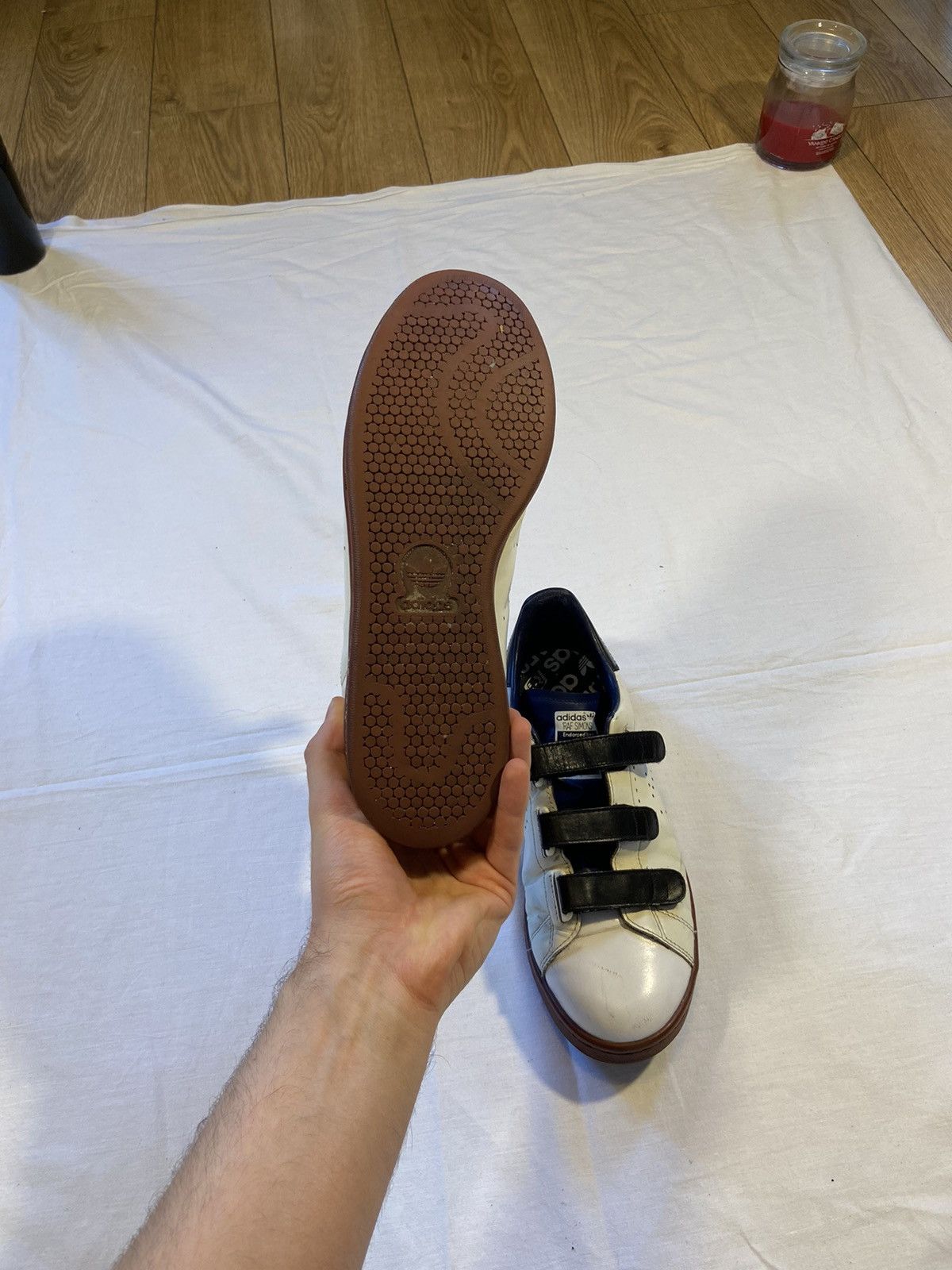Adidas × Raf Simons Stan Smith with velcro straps with navy black and Brown Size US 9 / EU 42 - 7 Thumbnail