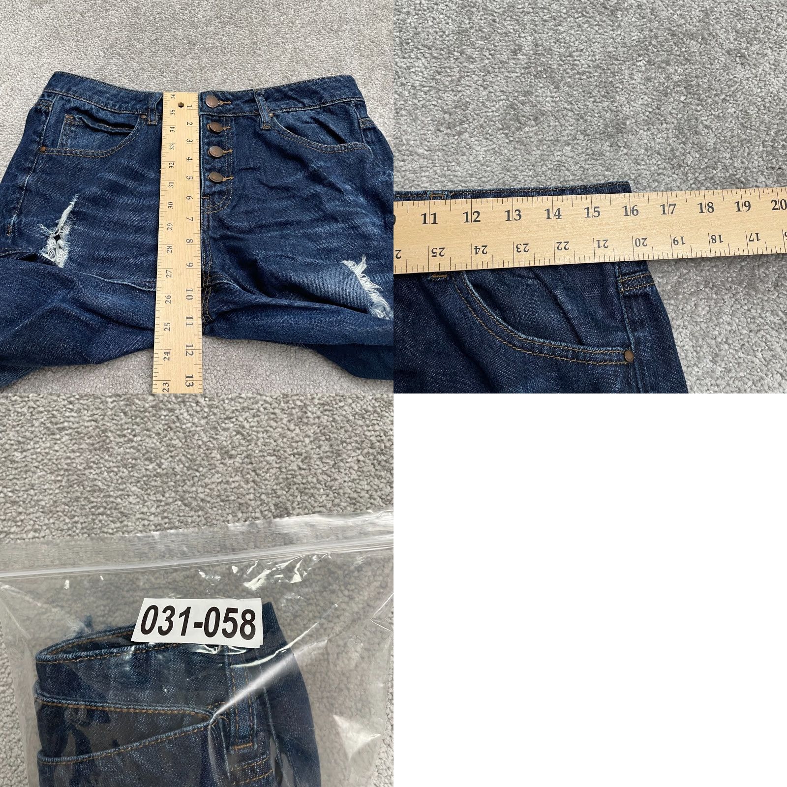 Vintage Refuge Denim Jeans Womens 10 High Rise Distressed Mom Blue 32x27 Button Size 32" / US 10 / IT 46 - 9 Thumbnail