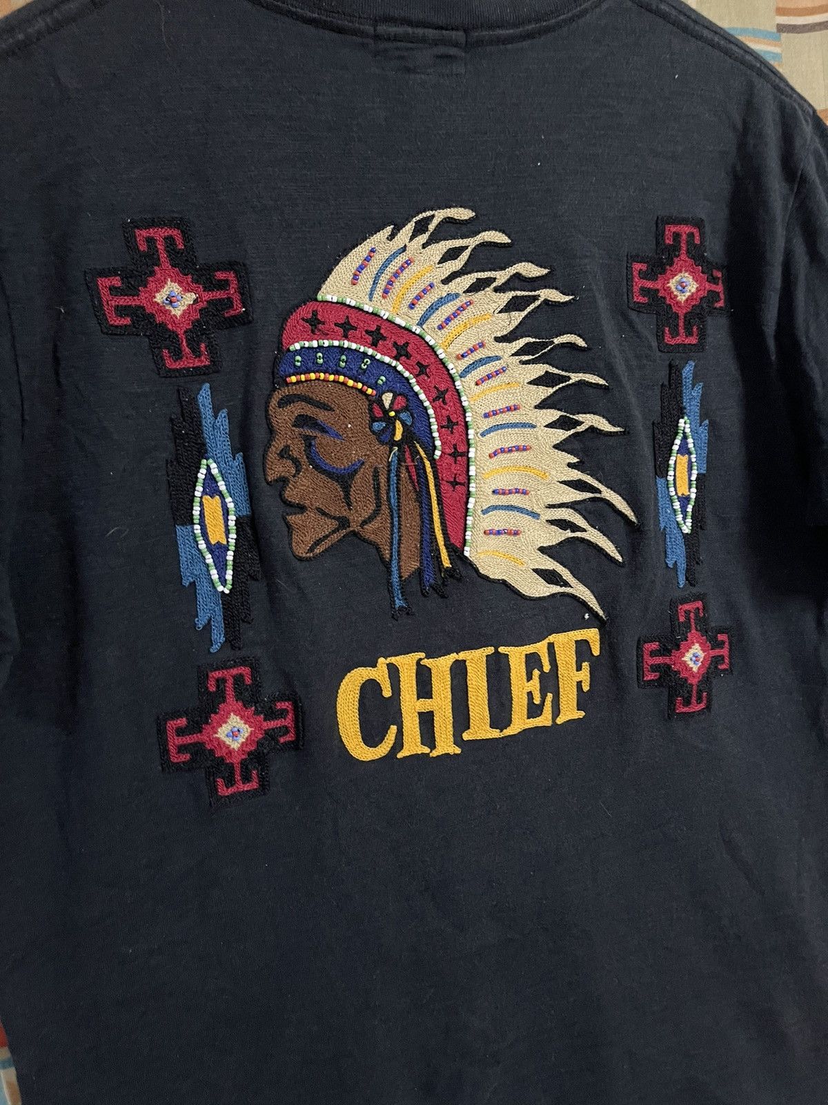 Indian Motorcycle × Native × Toyo Enterprises Rare Indian Motorcycle T shirt M Native Beading Embroidery Size US M / EU 48-50 / 2 - 11 Thumbnail