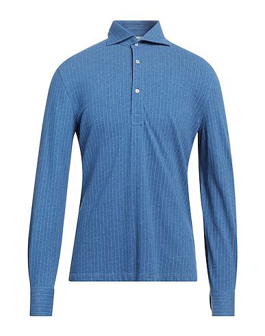 image of Brunello Cucinelli O1W1Db10524 Polo T-Shirt In Blue, Men's (Size XS)